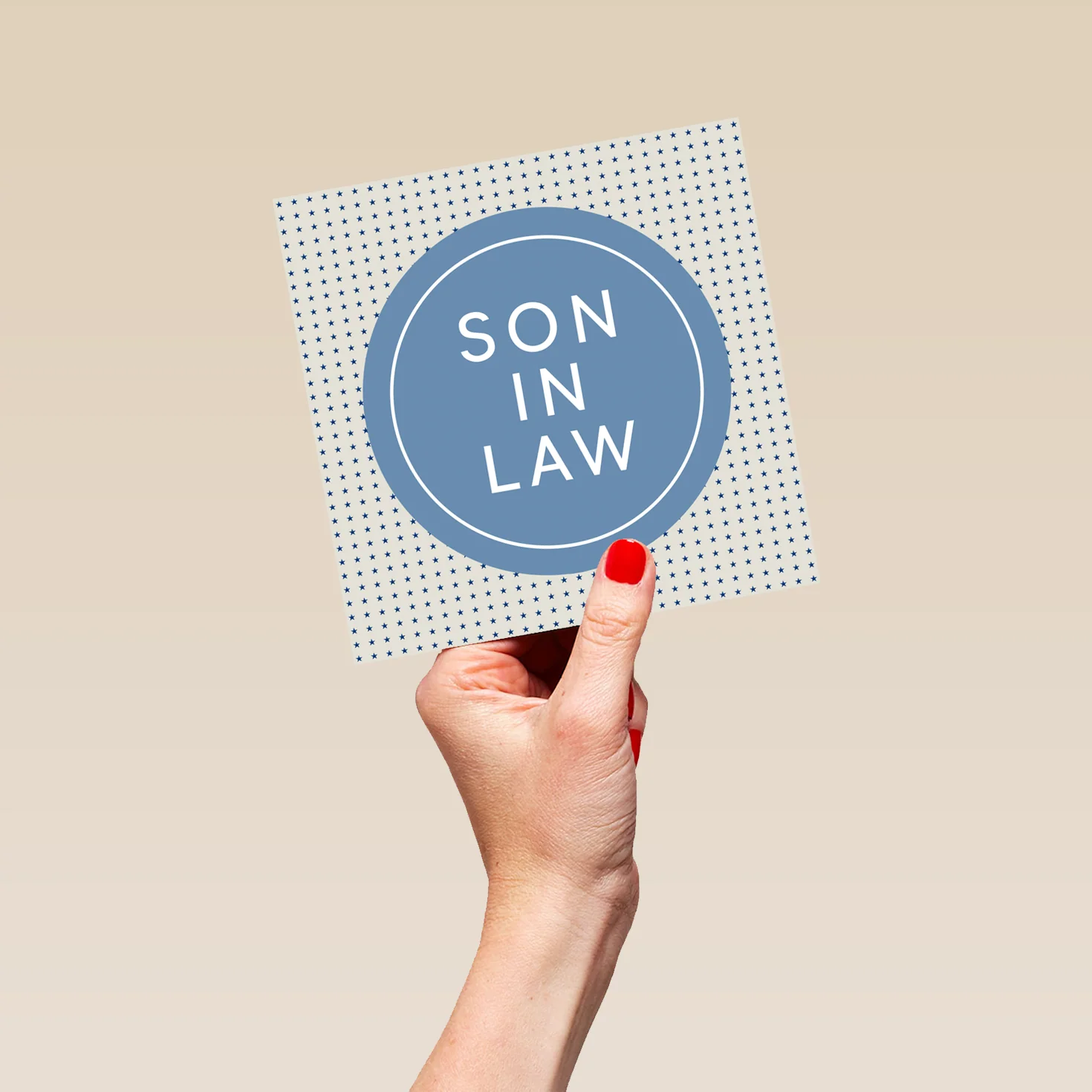 Personalised Blue Circle Son-In-Law Greeting Card - Image 5