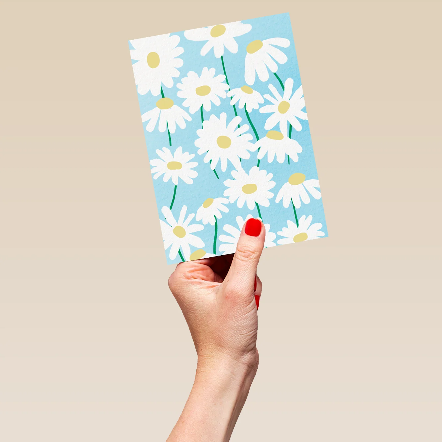 Personalised Blue Daisy Get Well Soon Card - Image 5