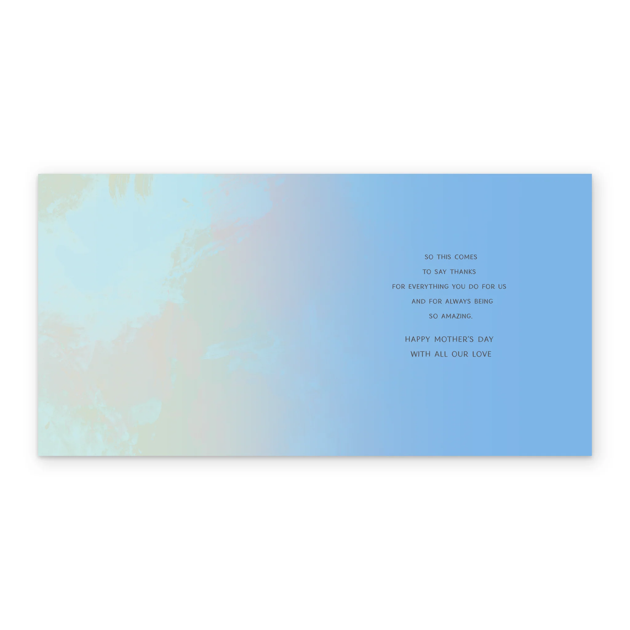 Personalised Blue Florals with Verse Mother's Day Card For Wife - Image 3