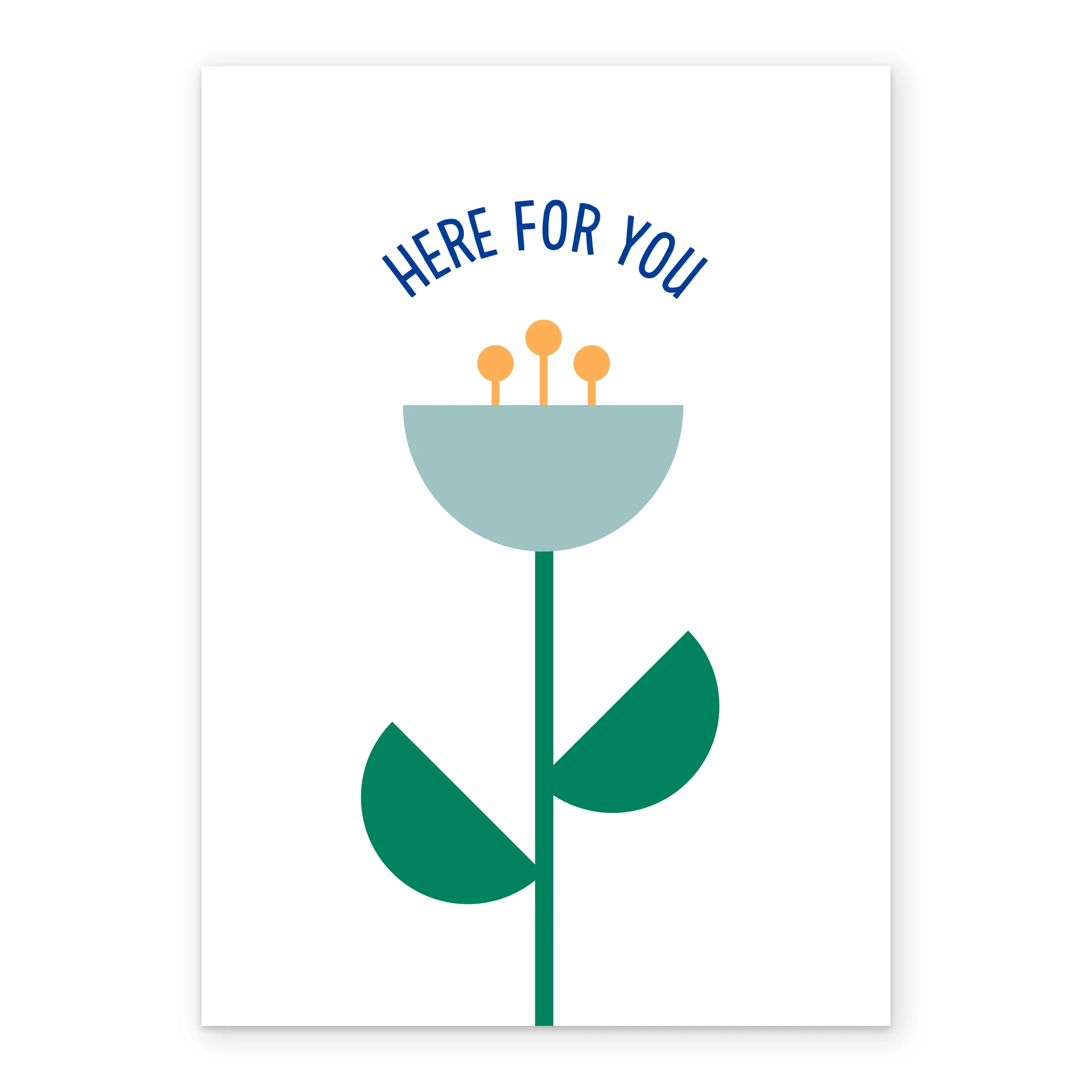 Personalised Blue Flower Thinking of You Card - Image 2