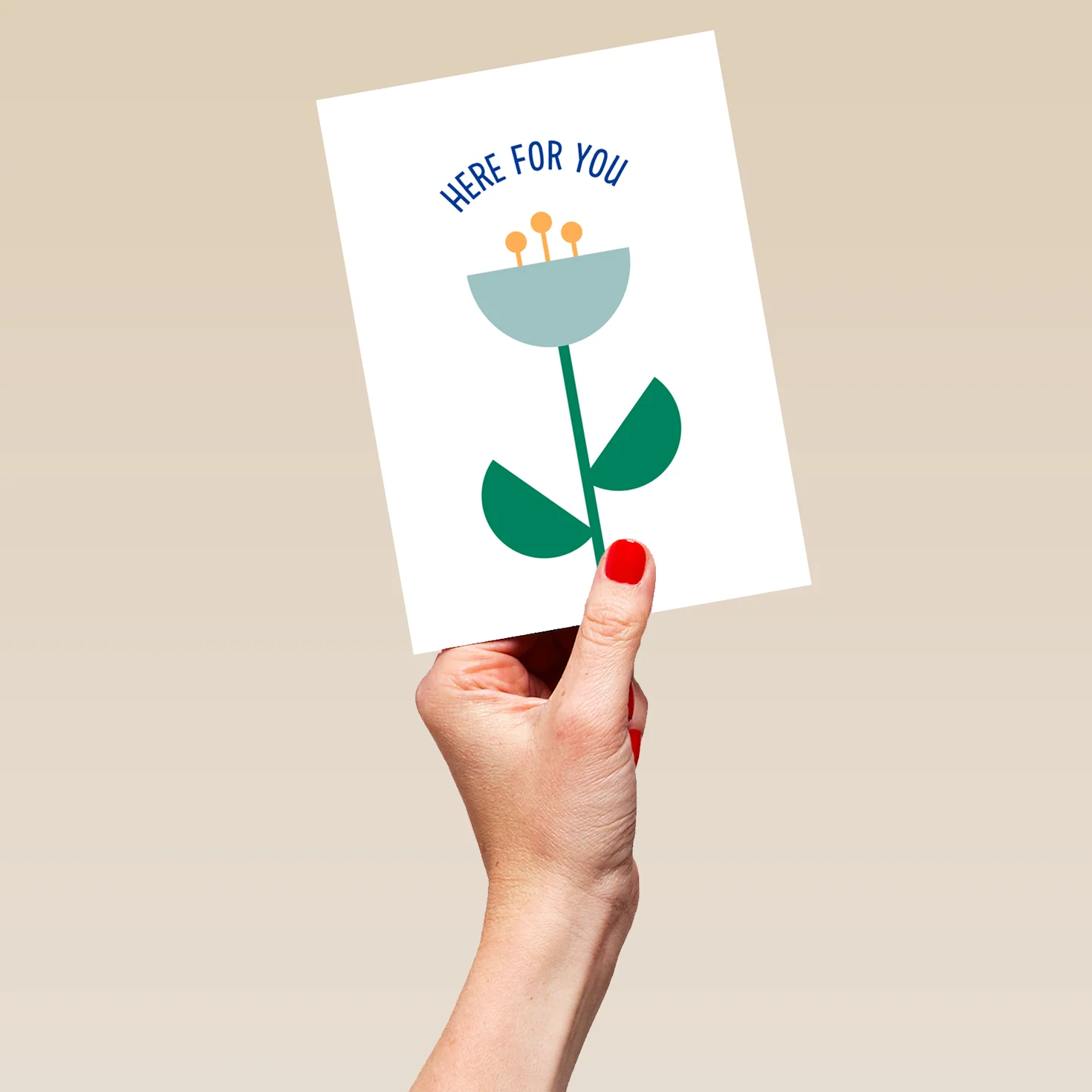 Personalised Blue Flower Thinking of You Card - Image 5