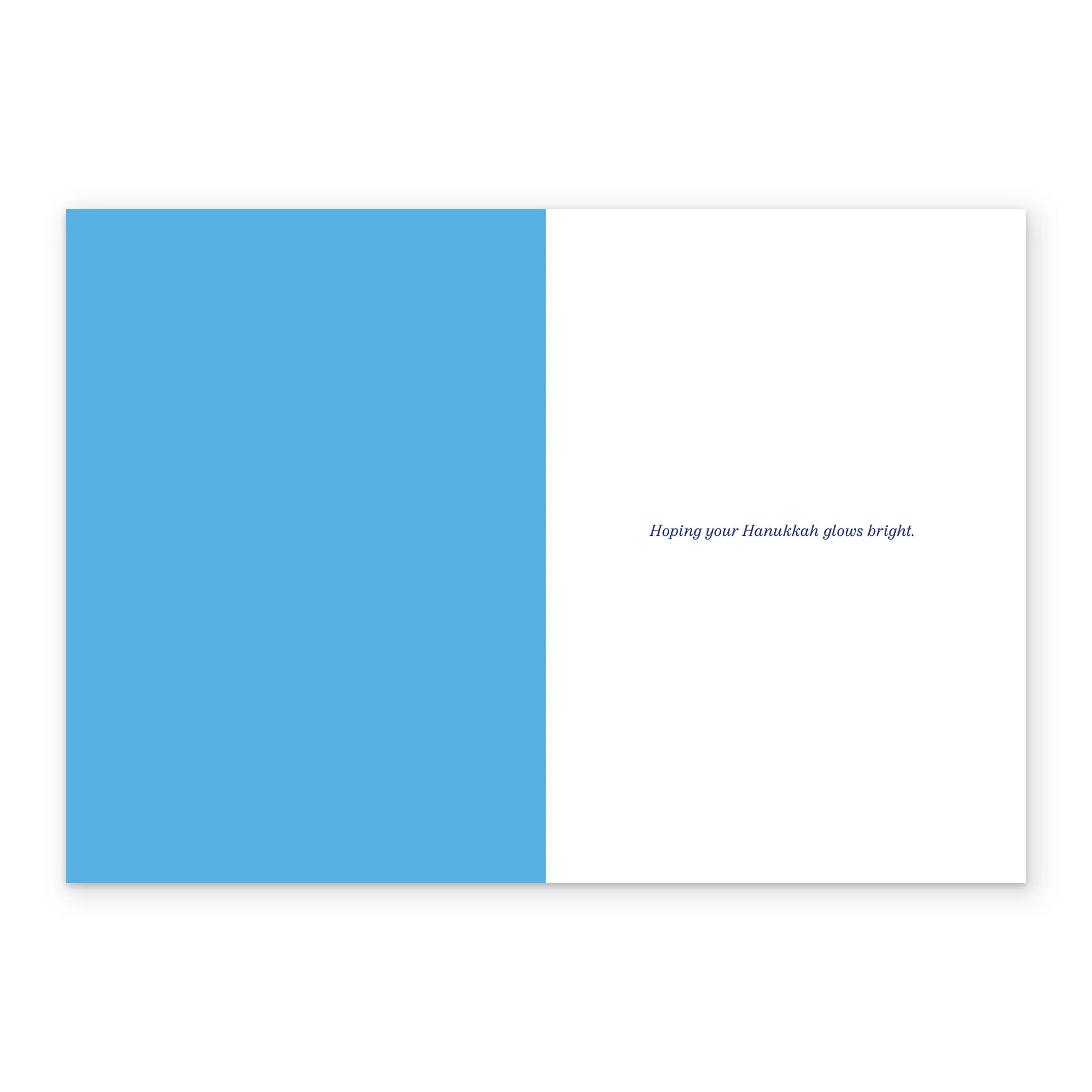 Personalised Blue Hanukkah Menorah Festival of Lights Card - Image 3