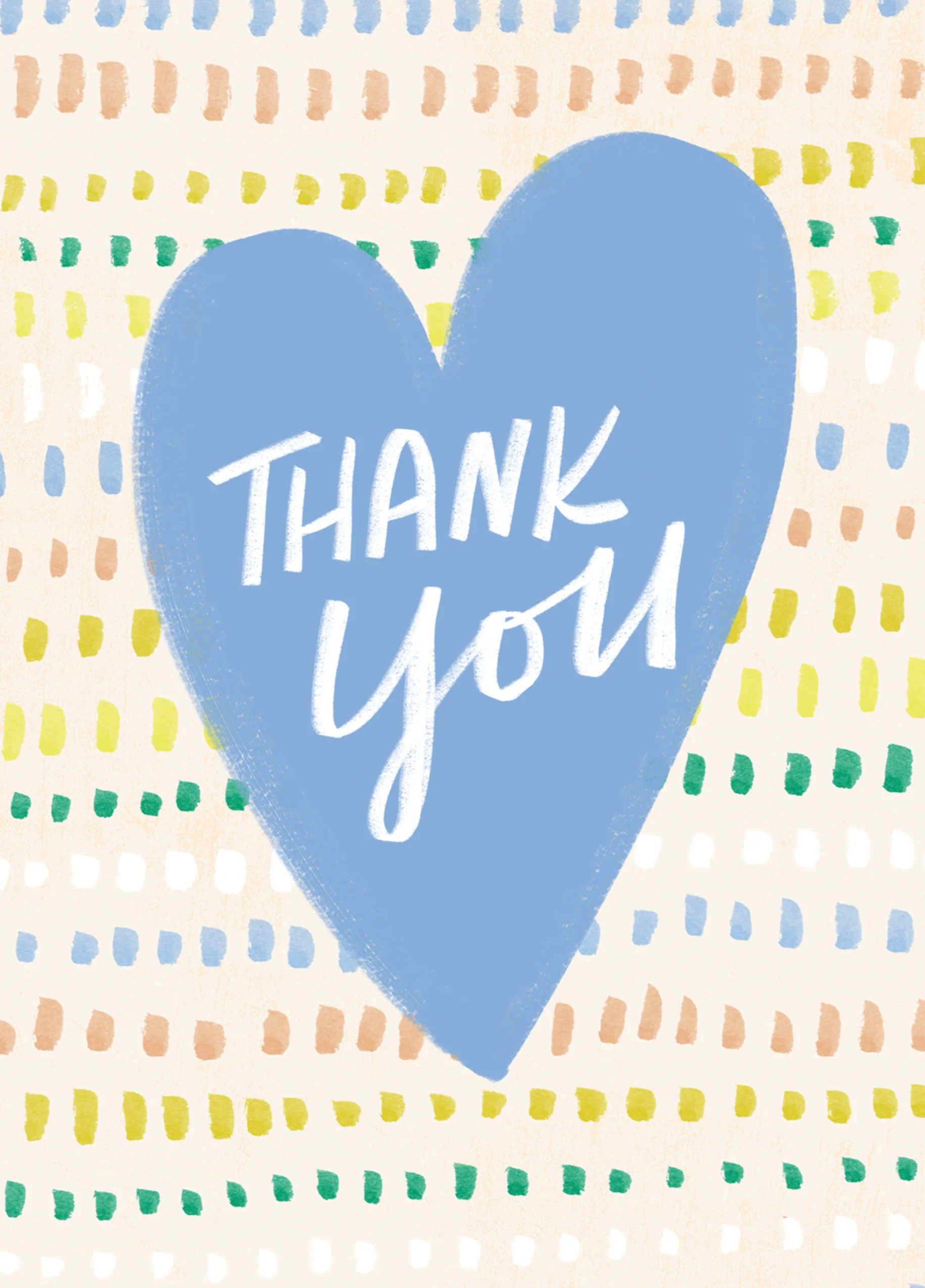 Personalised 'Blue Heart' Thank You Card