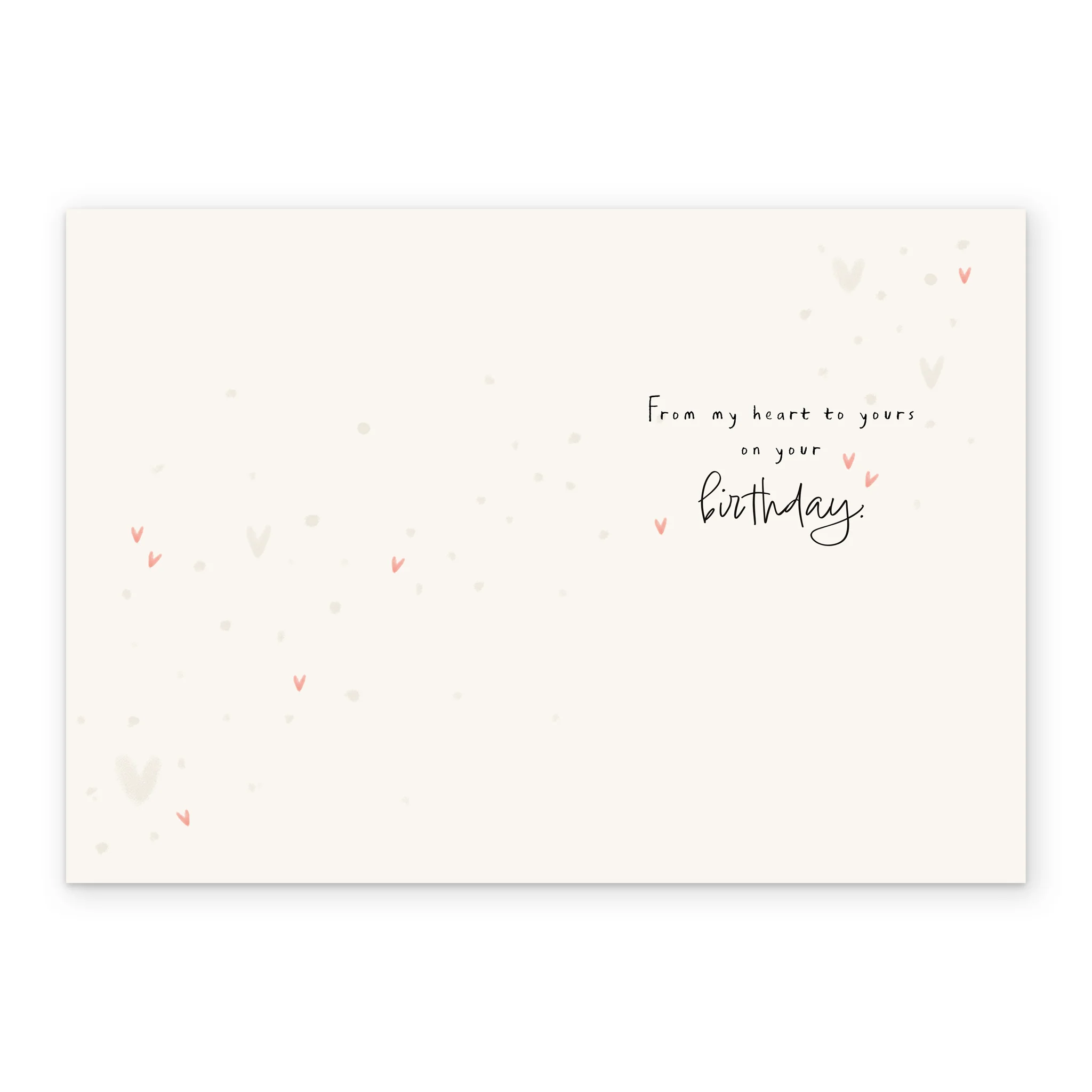Personalised Blue Hearts Birthday Card for Fiancé - Image 3