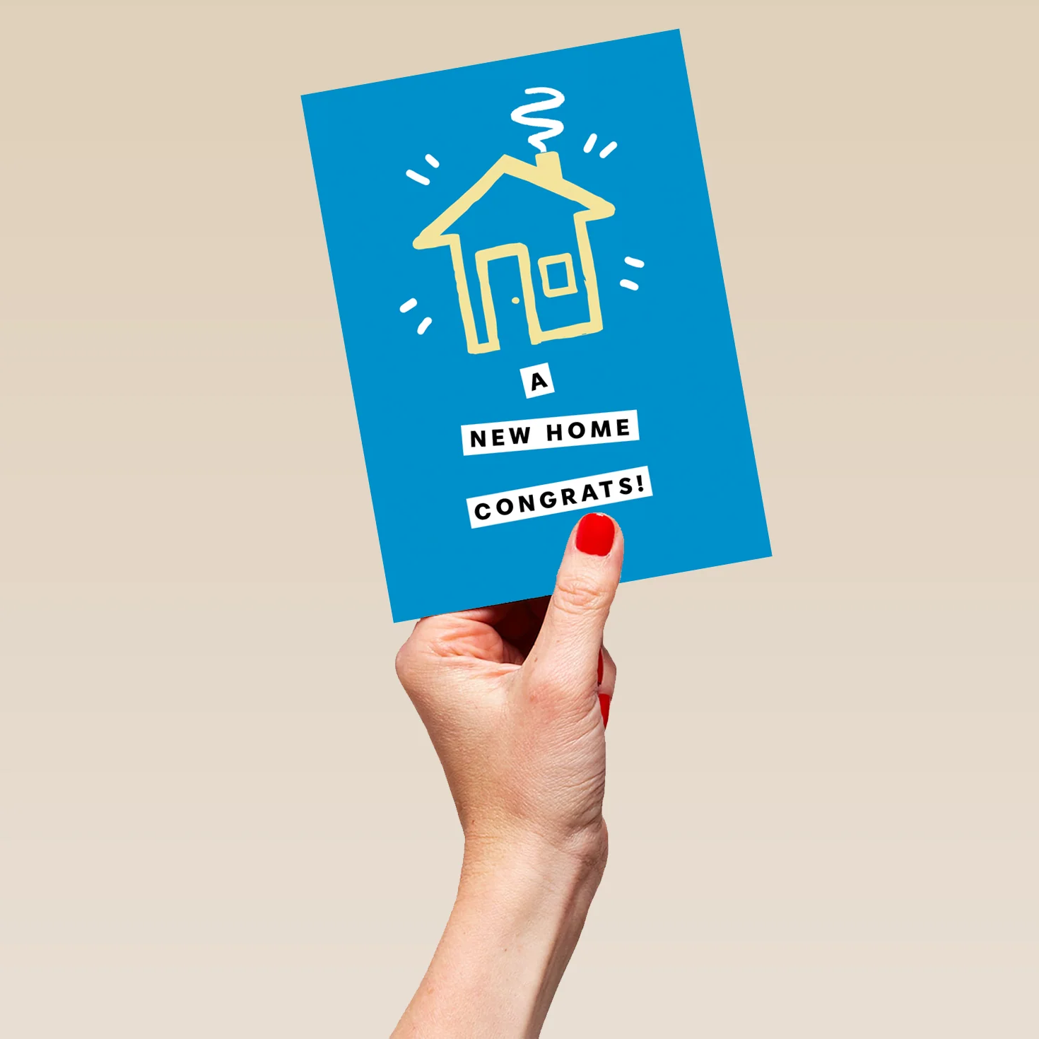 Personalised Blue House New Home Card - Image 5