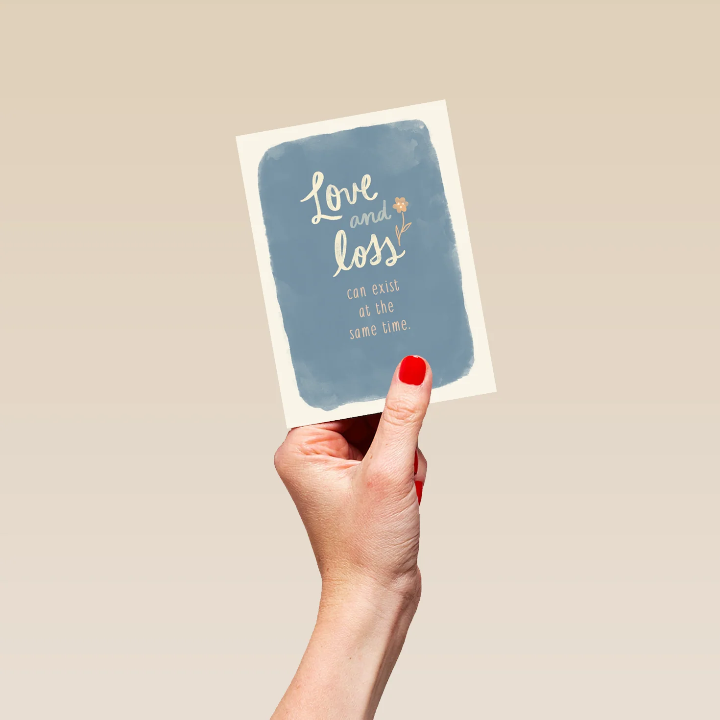 Personalised Blue 'Love & Loss' Sympathy Card - Image 4