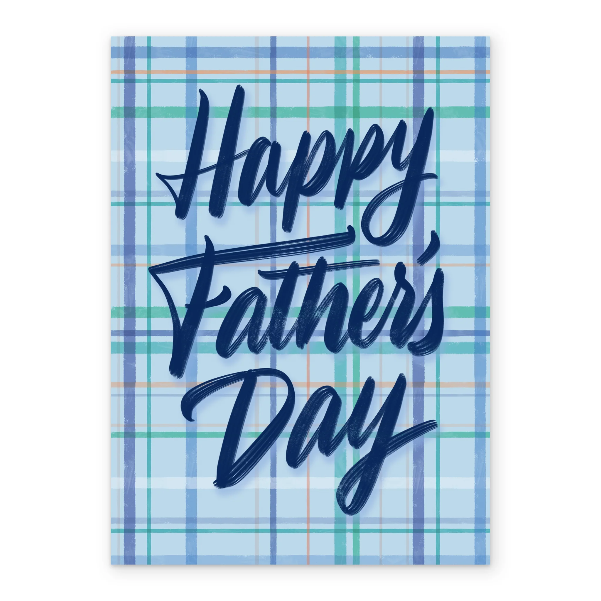 Personalised Blue Plaid Father's Day Card - Image 2