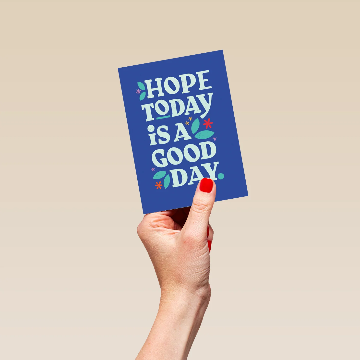 Personalised Blue Typography Word Art Thinking of You Card - Image 4