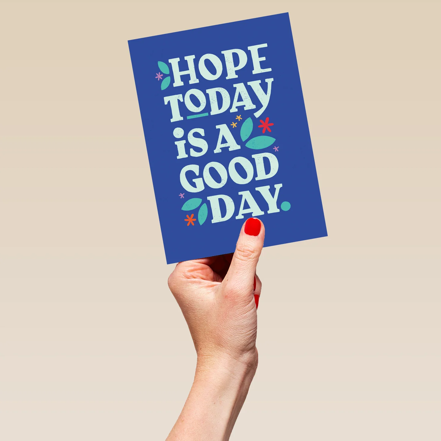 Personalised Blue Typography Word Art Thinking of You Card - Image 5