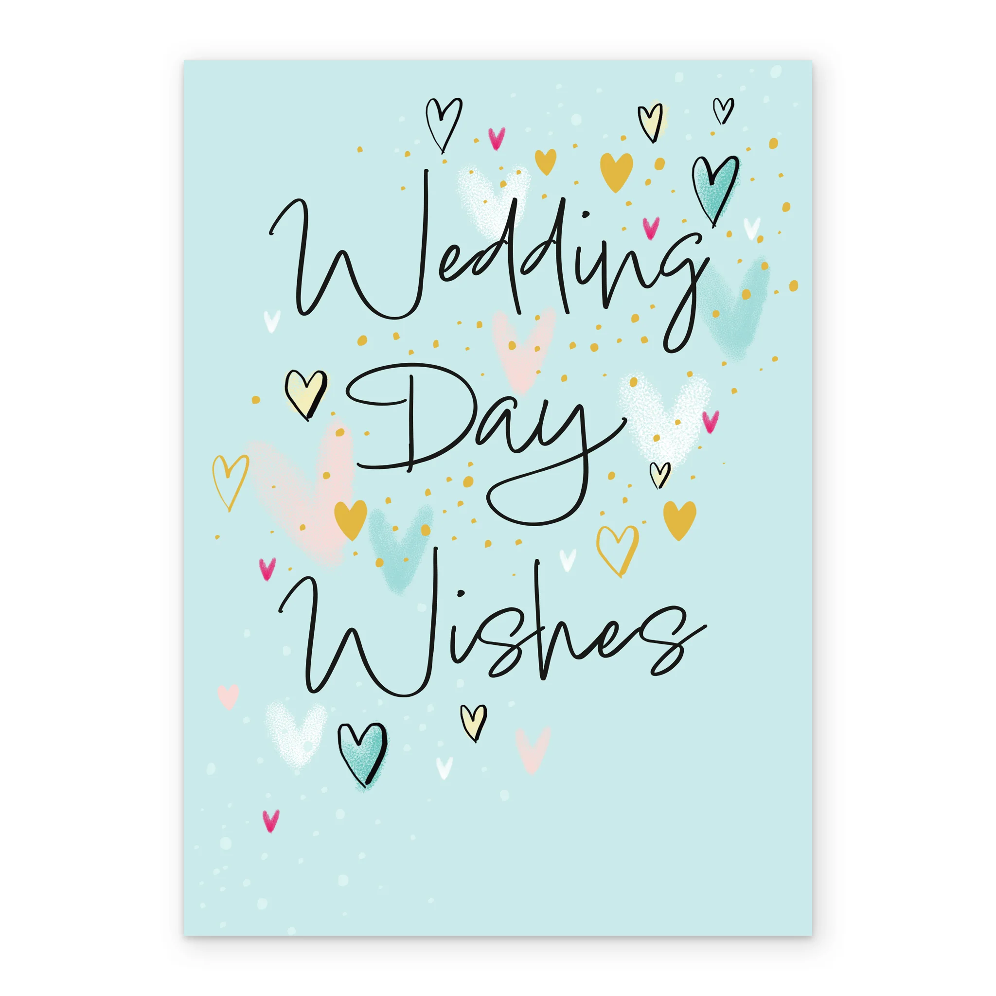 Personalised Blue 'Wedding Day Wishes' Wedding Card - Image 2