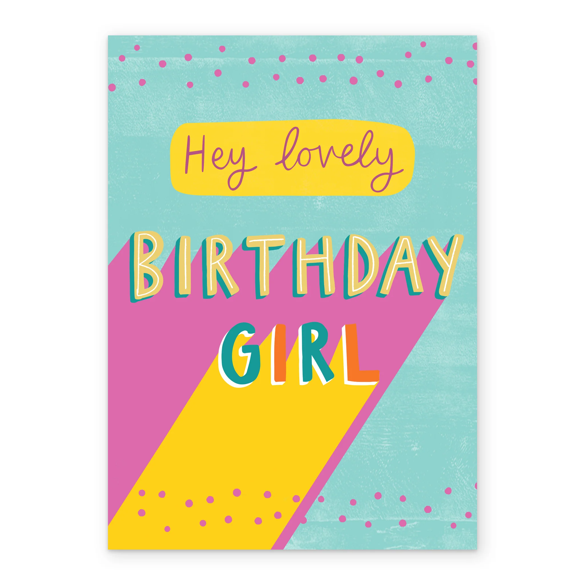 Personalised Bold Typography Birthday Card For Girl - Image 2