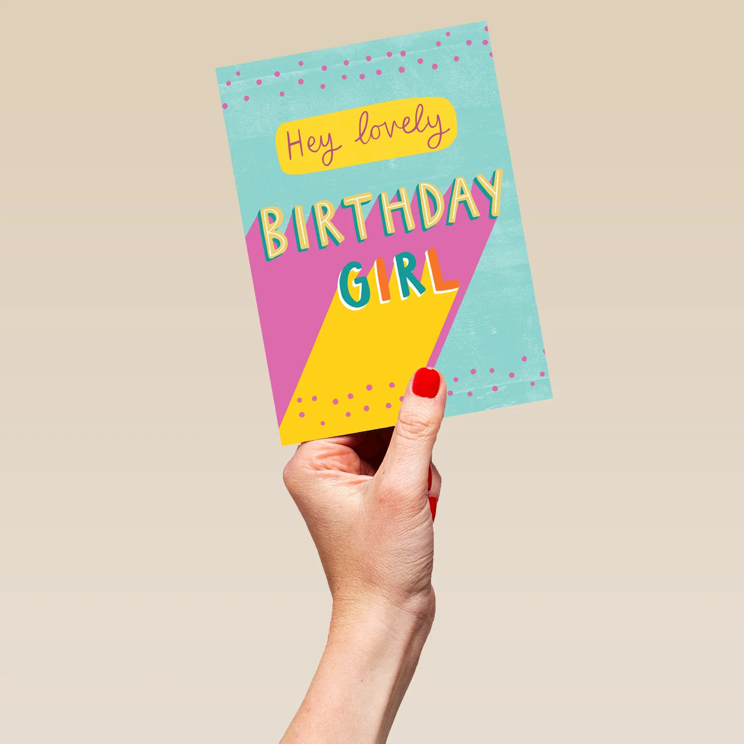 Personalised Bold Typography Birthday Card For Girl - Image 5