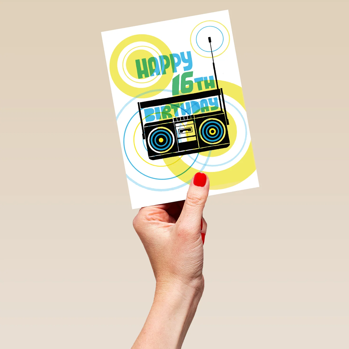 Personalised Boom Box 16th Birthday Card - Image 5