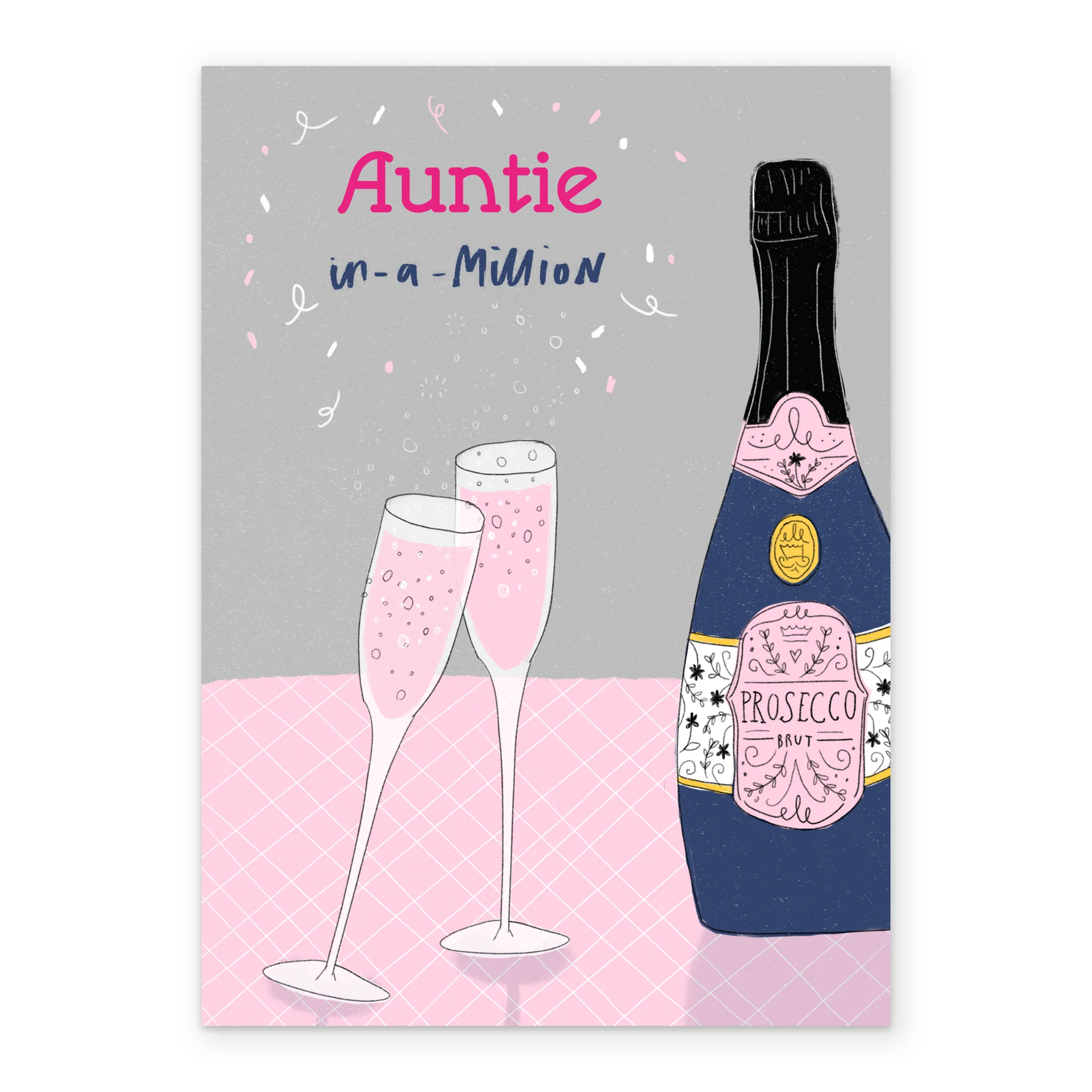 Personalised Bottle of Fizz Mother's Day Card For Auntie - Image 2