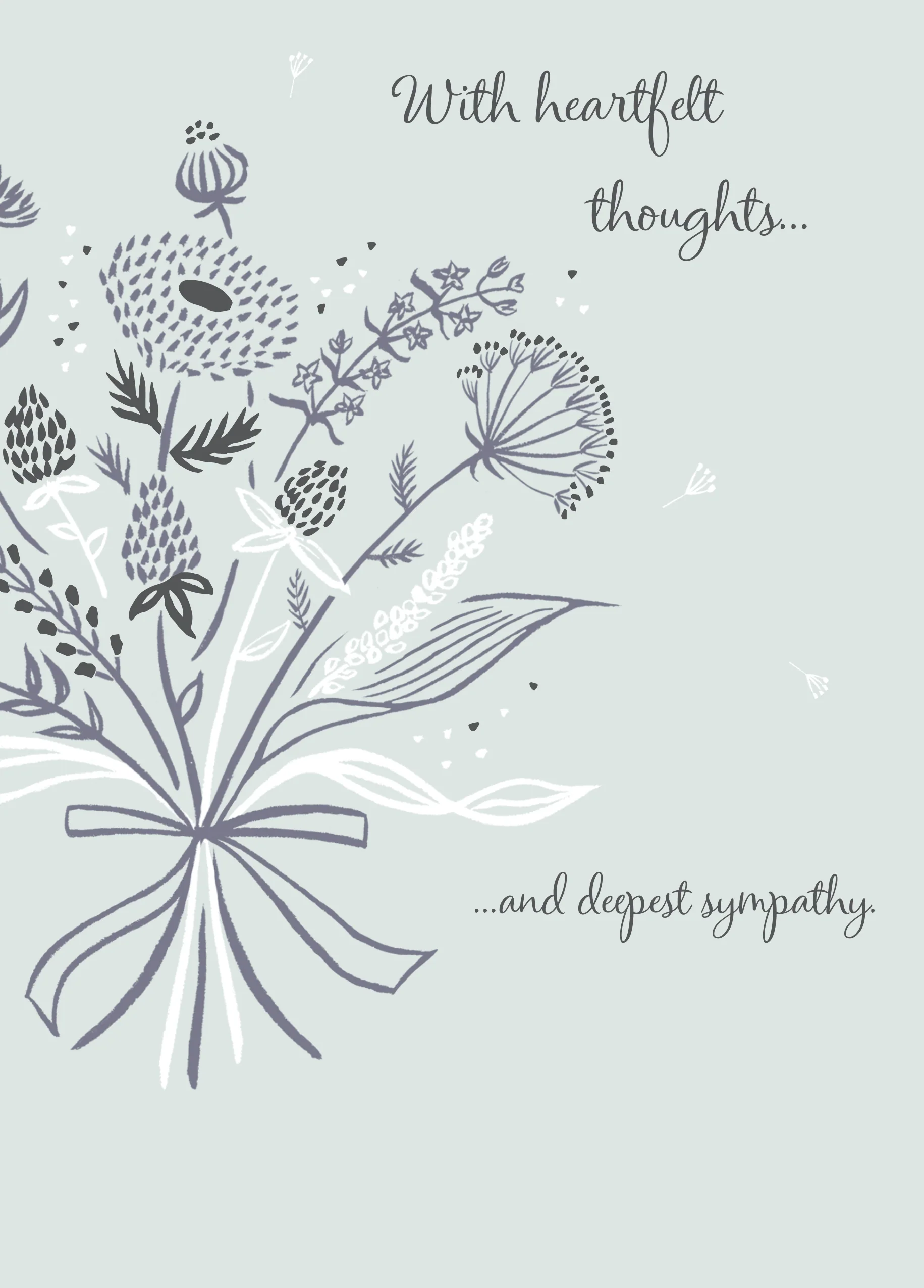 Personalised Bouquet of Flowers Sympathy Card