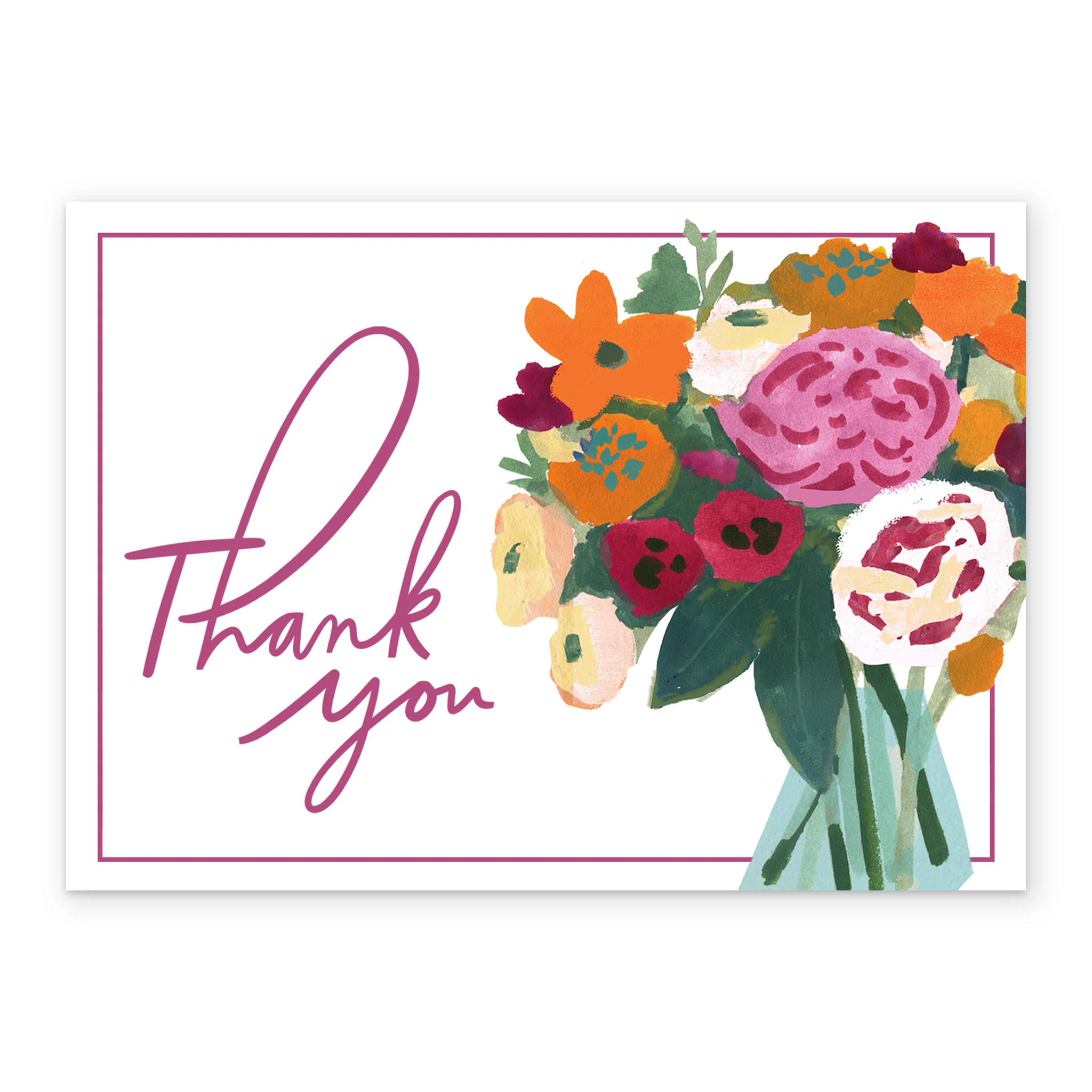 Personalised Bouquet of Flowers Thank You Card - Image 2