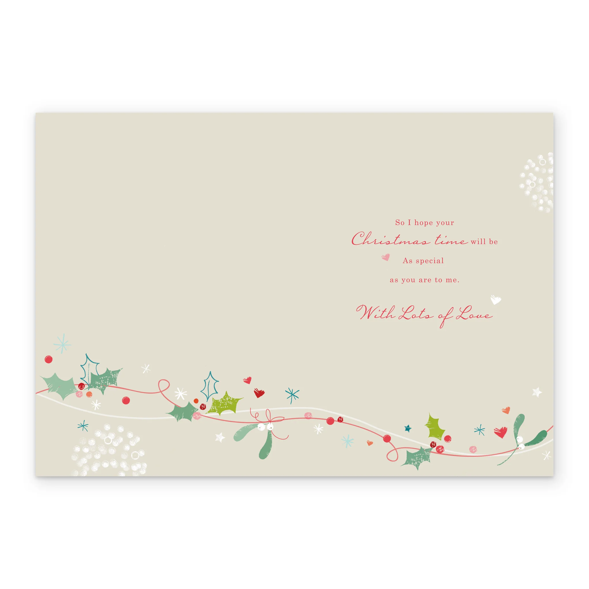 Personalised Boyfriend Traditional Christmas Card - Image 3
