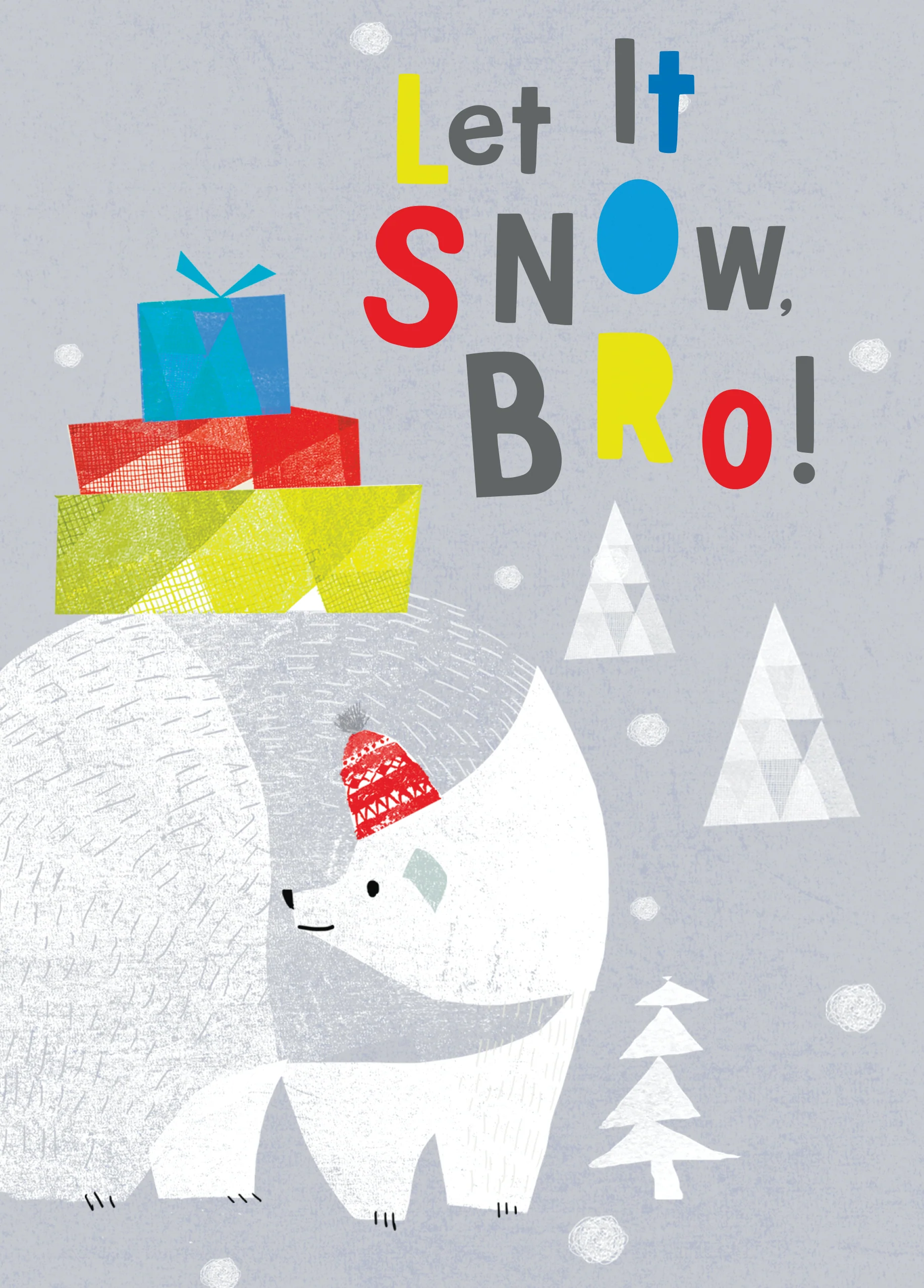 Personalised Brother Let It Snow Bro Christmas Card