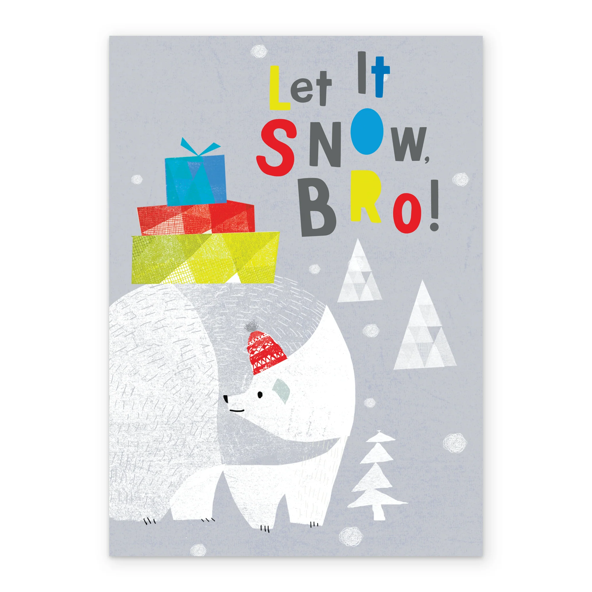 Personalised Brother Let It Snow Bro Christmas Card - Image 2