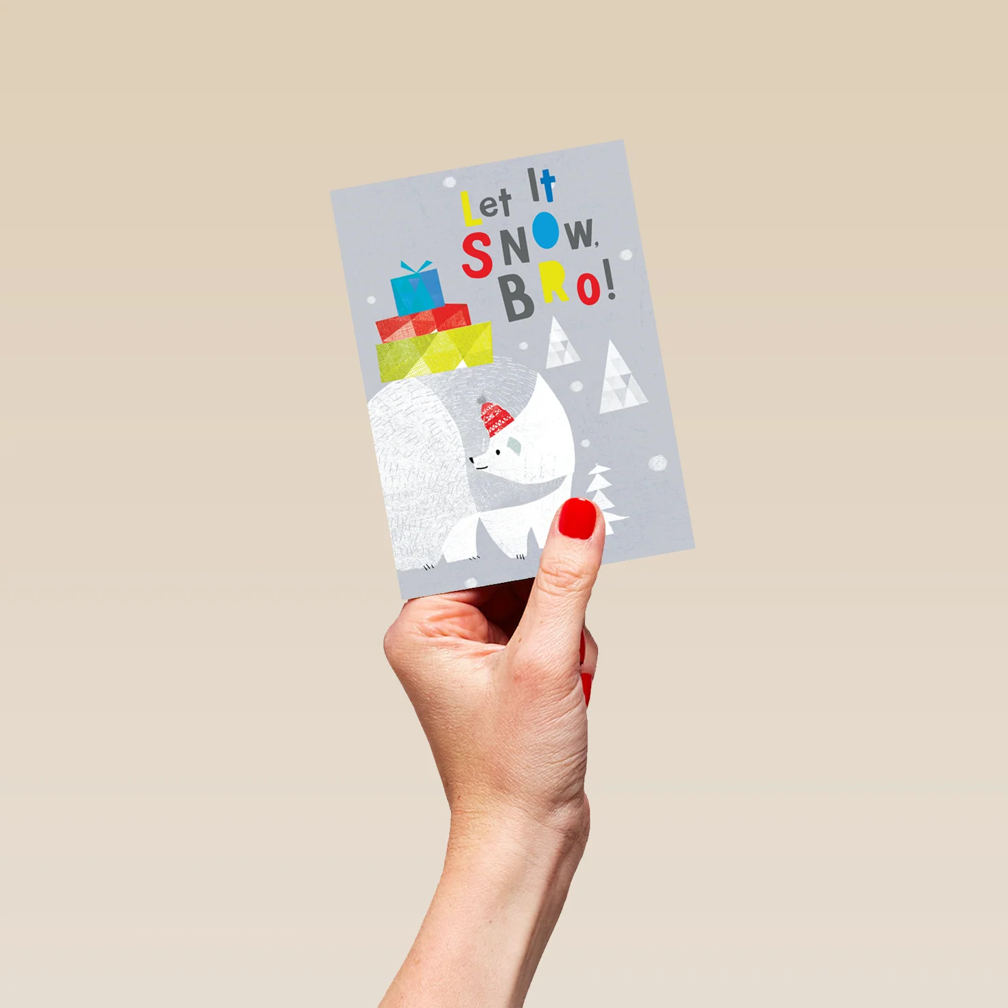 Personalised Brother Let It Snow Bro Christmas Card - Image 4