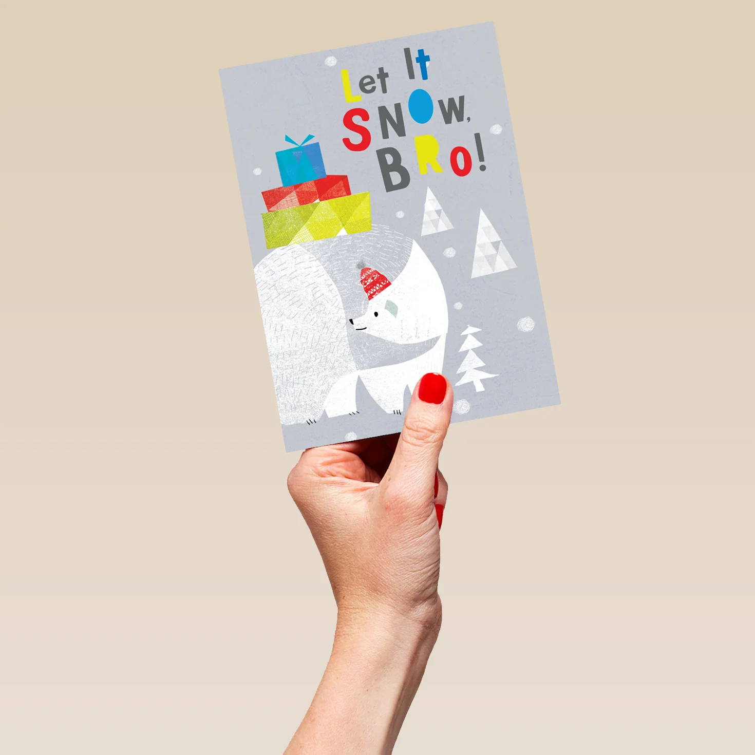 Personalised Brother Let It Snow Bro Christmas Card - Image 5