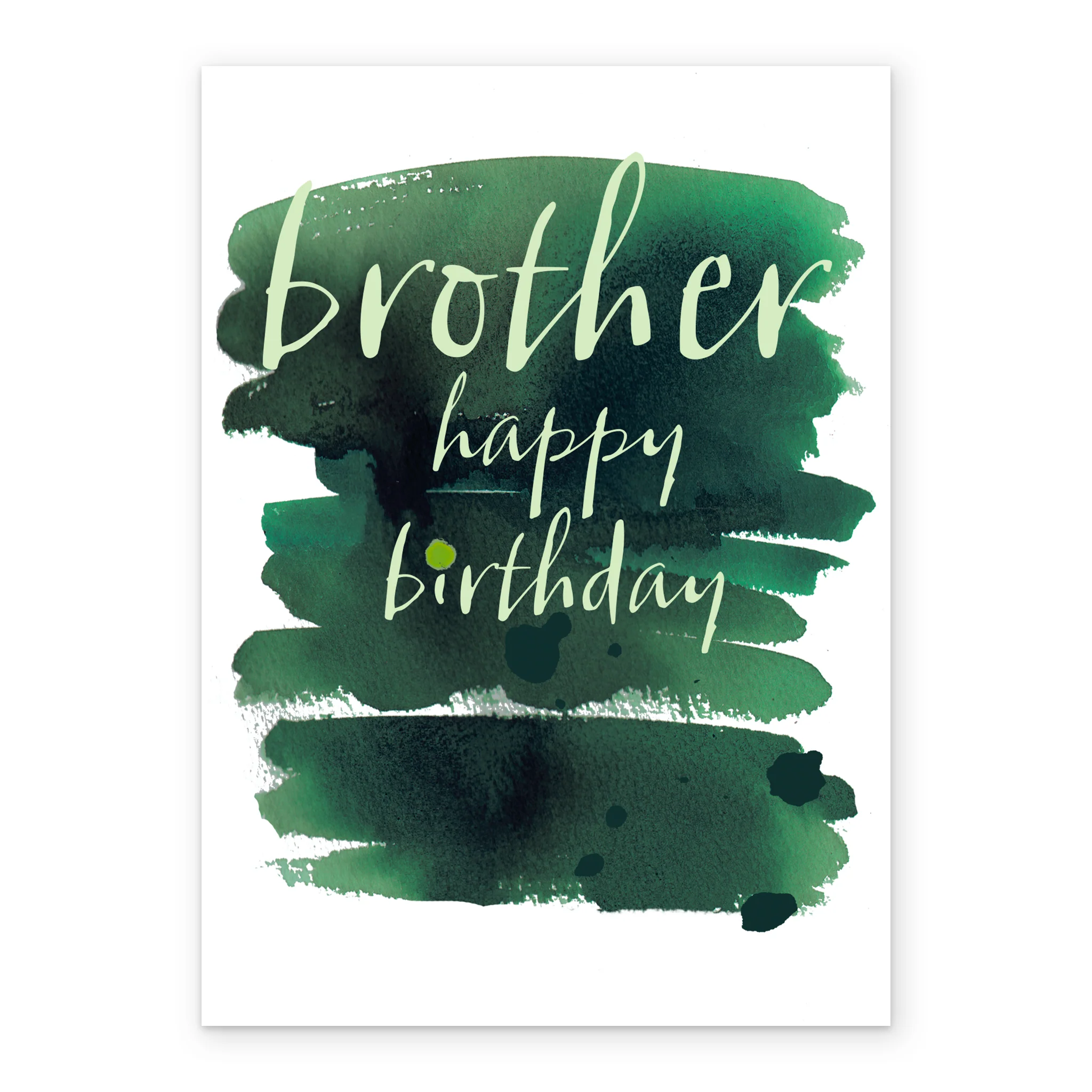 Personalised Brother Painted Pattern Happy Birthday Card - Image 2