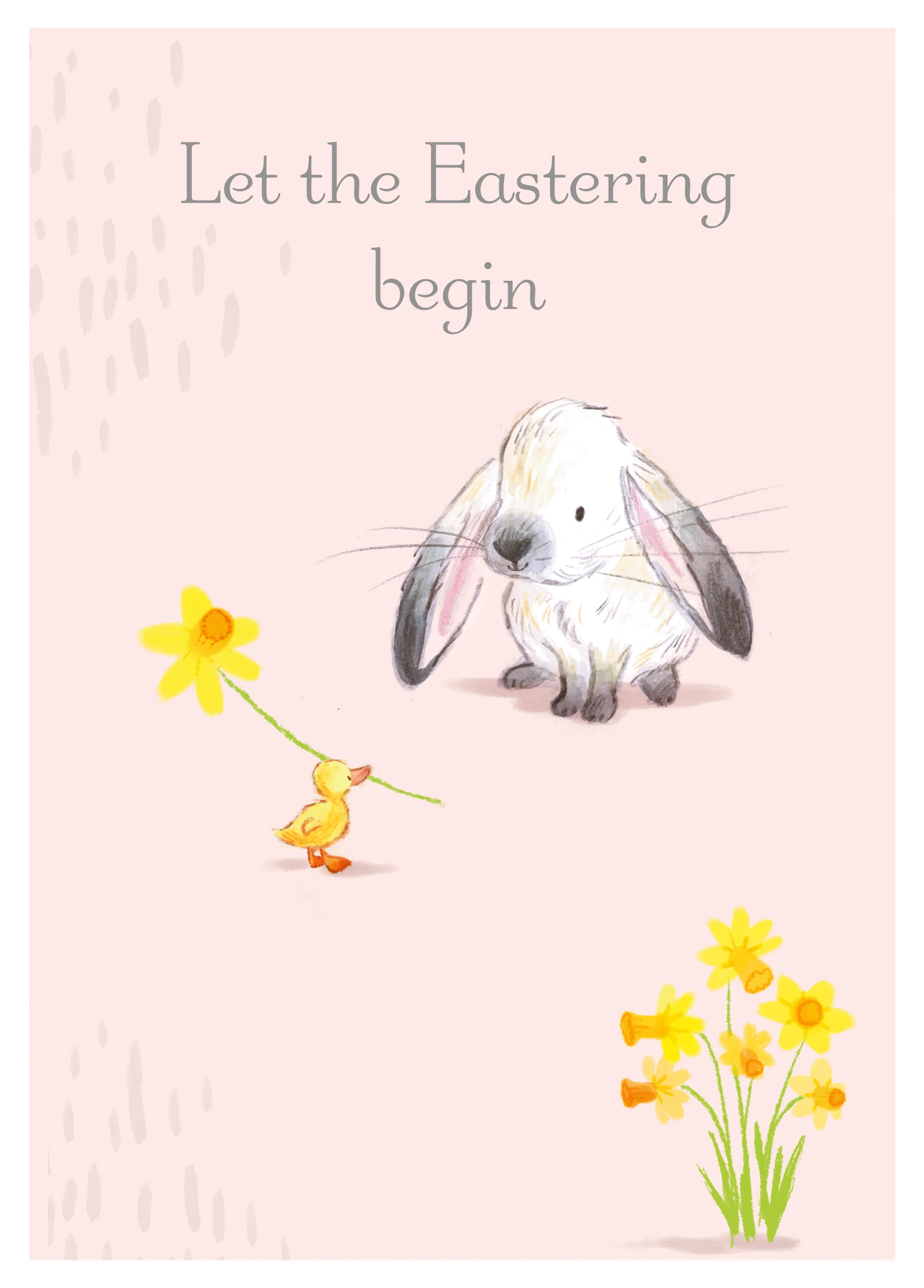 Personalised Bunny Rabbit And Chick Easter Card