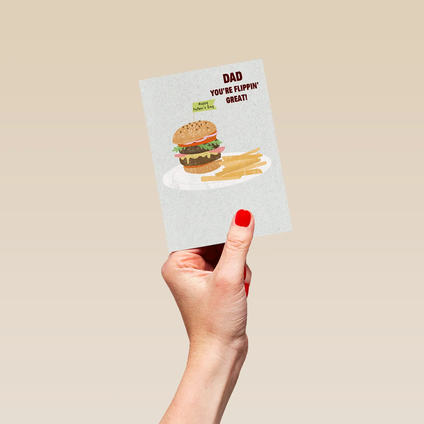 Personalised Burger And Fries Dad Father's Day Card - Image 4