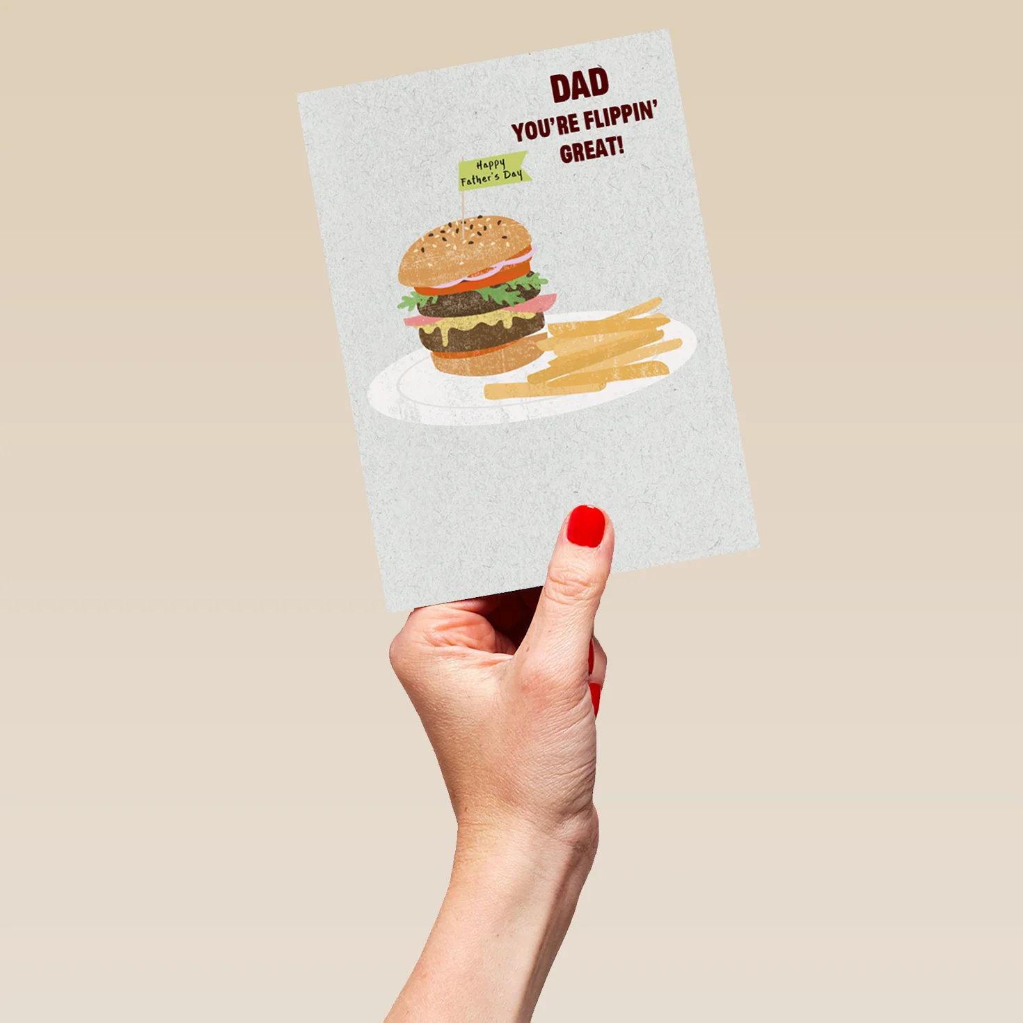 Personalised Burger And Fries Dad Father's Day Card - Image 5