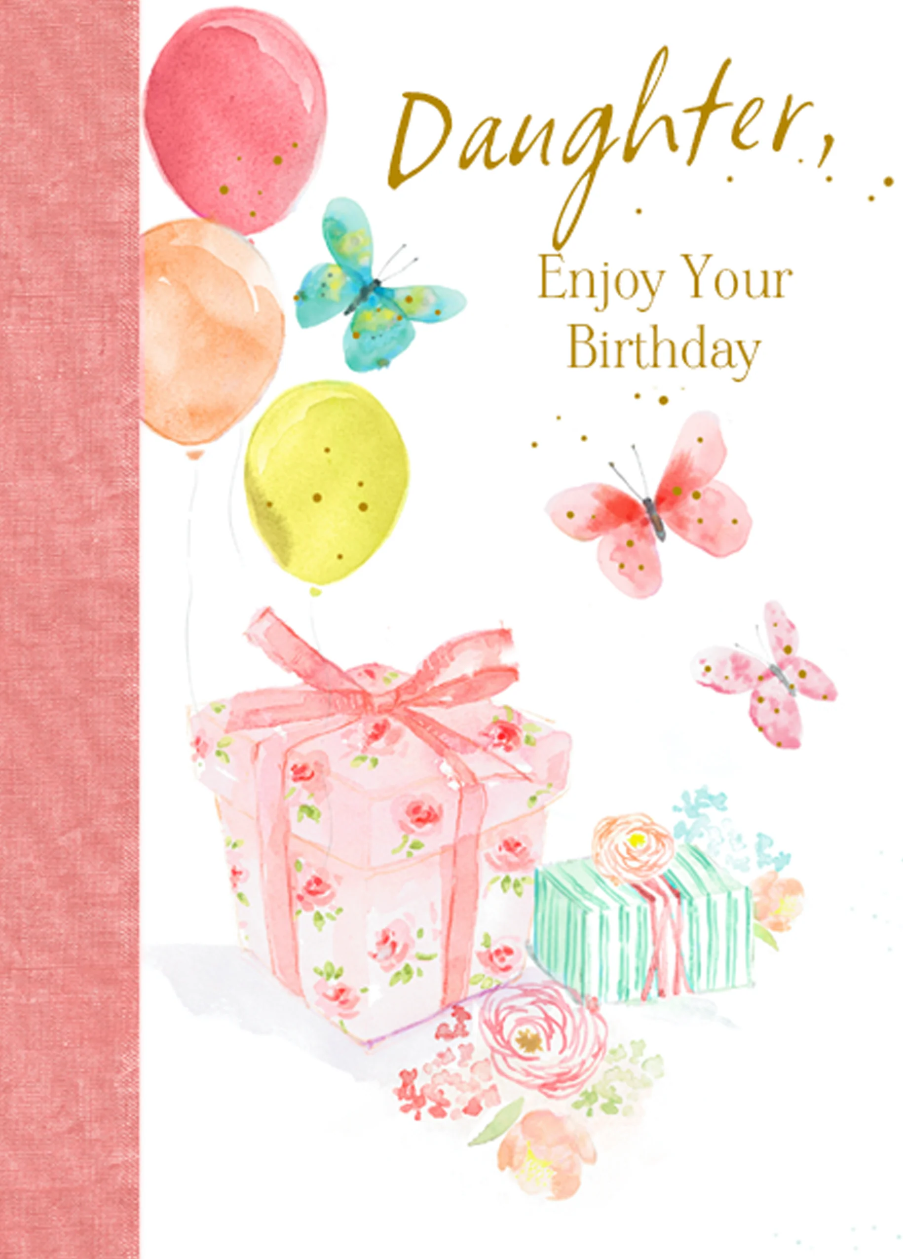 Personalised Butterflies Daughter Birthday Card
