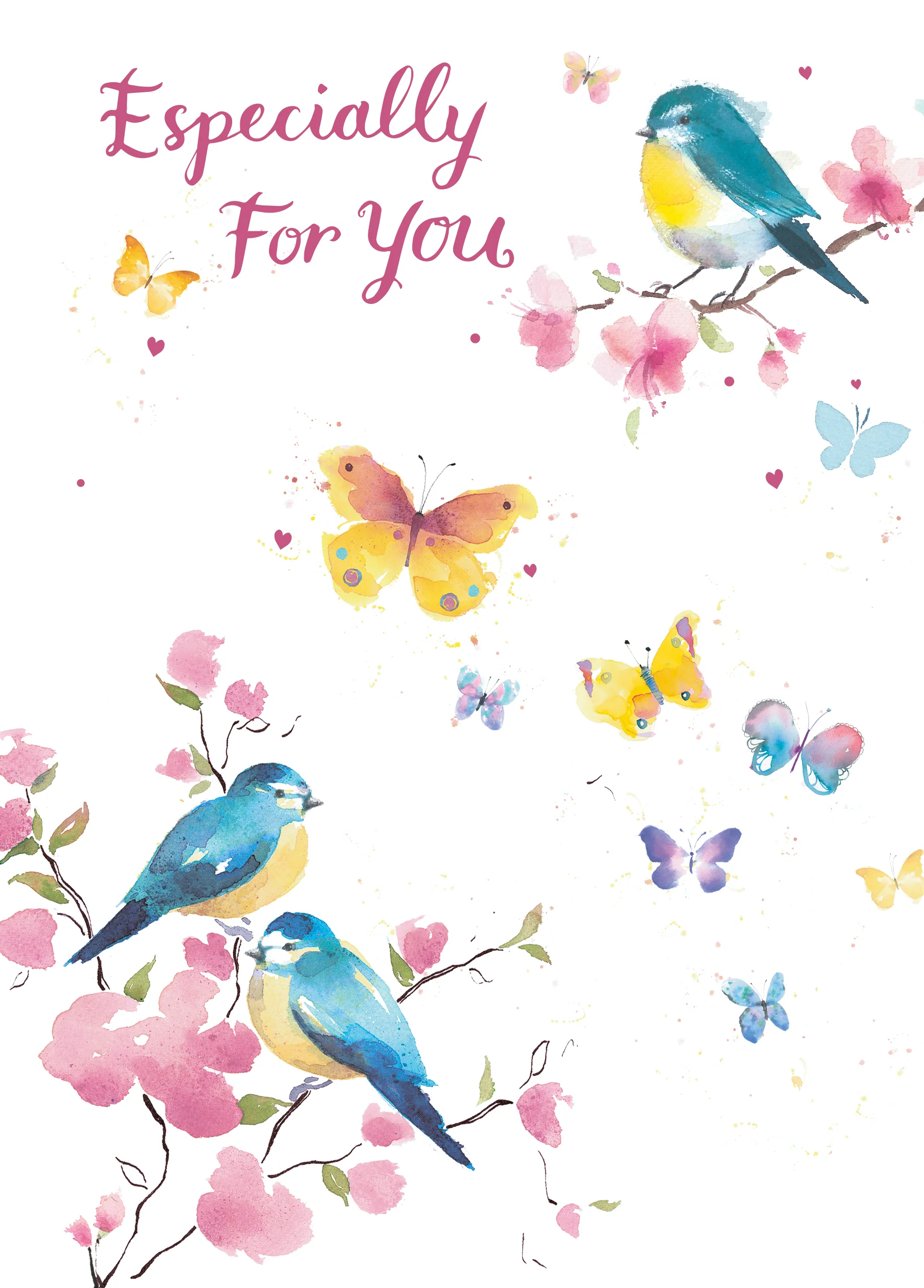 Personalised Butterfly & Flower Birthday Card