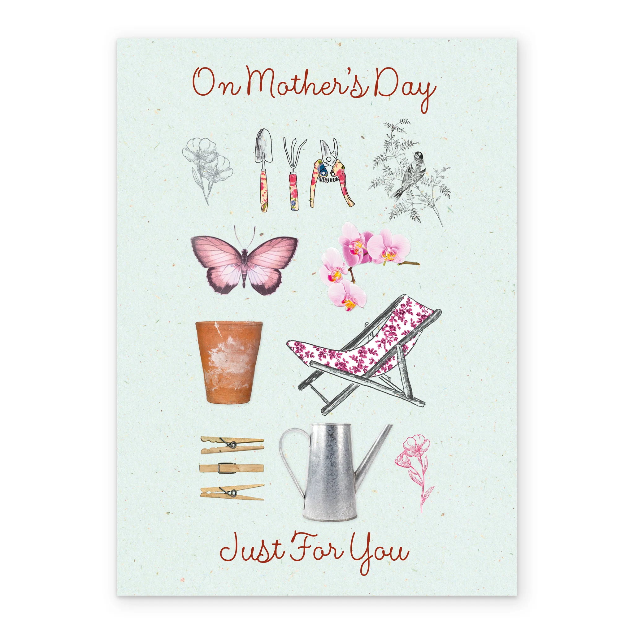 Personalised Butterfly & Garden Illustration Mother's Day Card - Image 2
