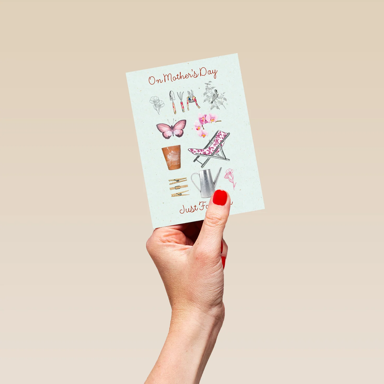 Personalised Butterfly & Garden Illustration Mother's Day Card - Image 4