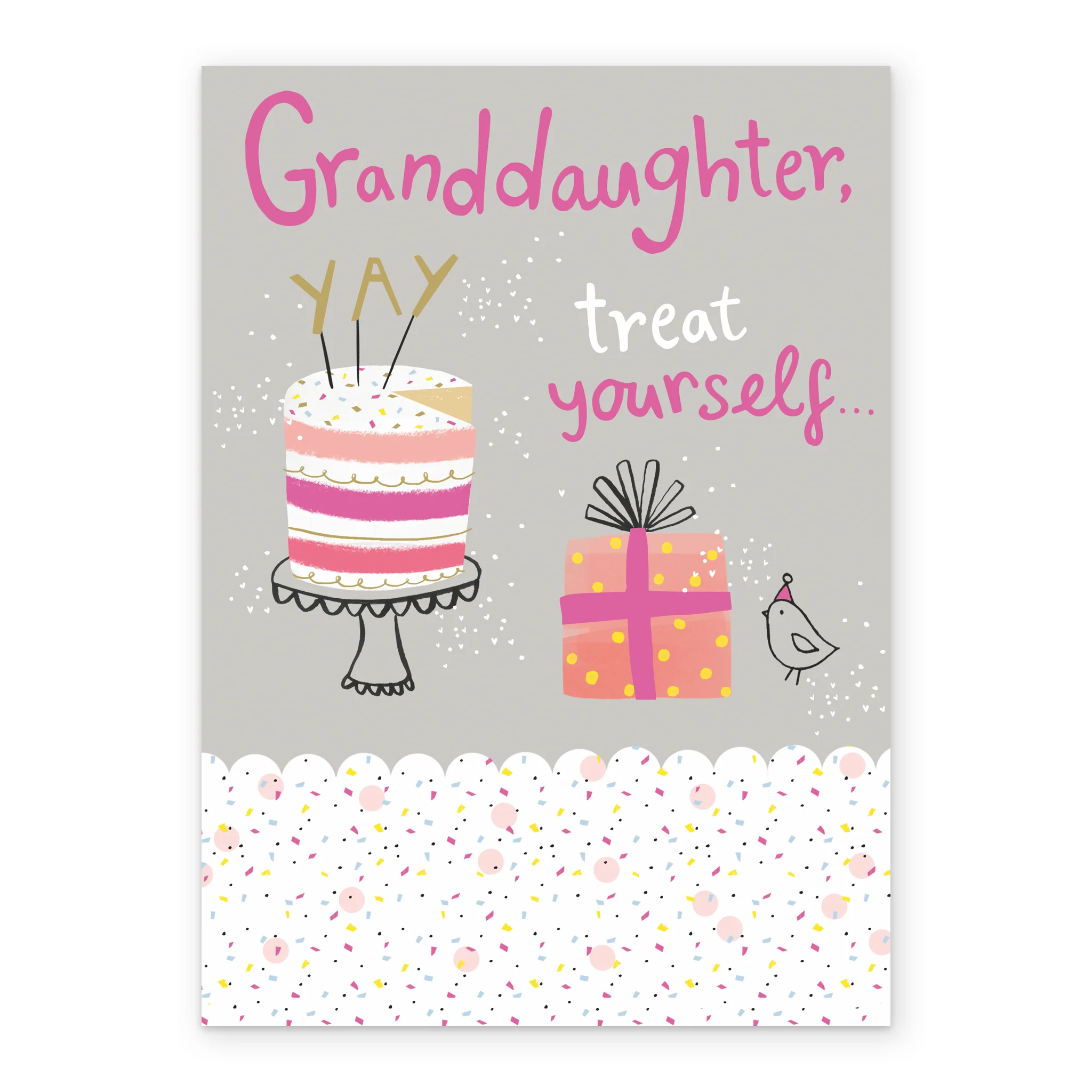 Personalised Cake And Present Birthday Card For Granddaughter - Image 2