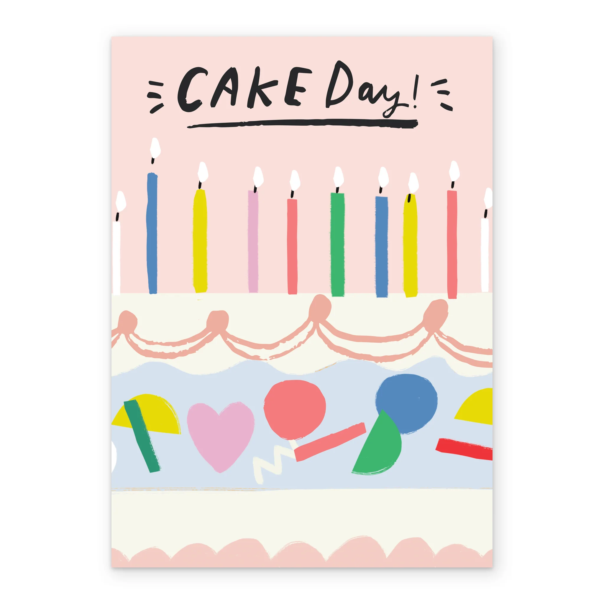 Personalised Cake Day Contemporary Birthday Card - Image 2