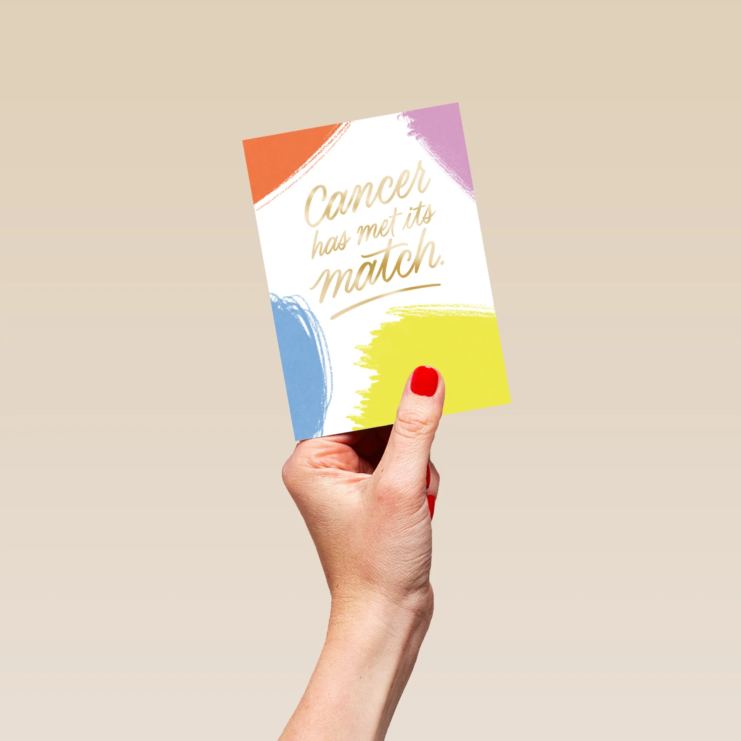 Personalised 'Cancer Has Met Its Match' Thinking of You Card - Image 4