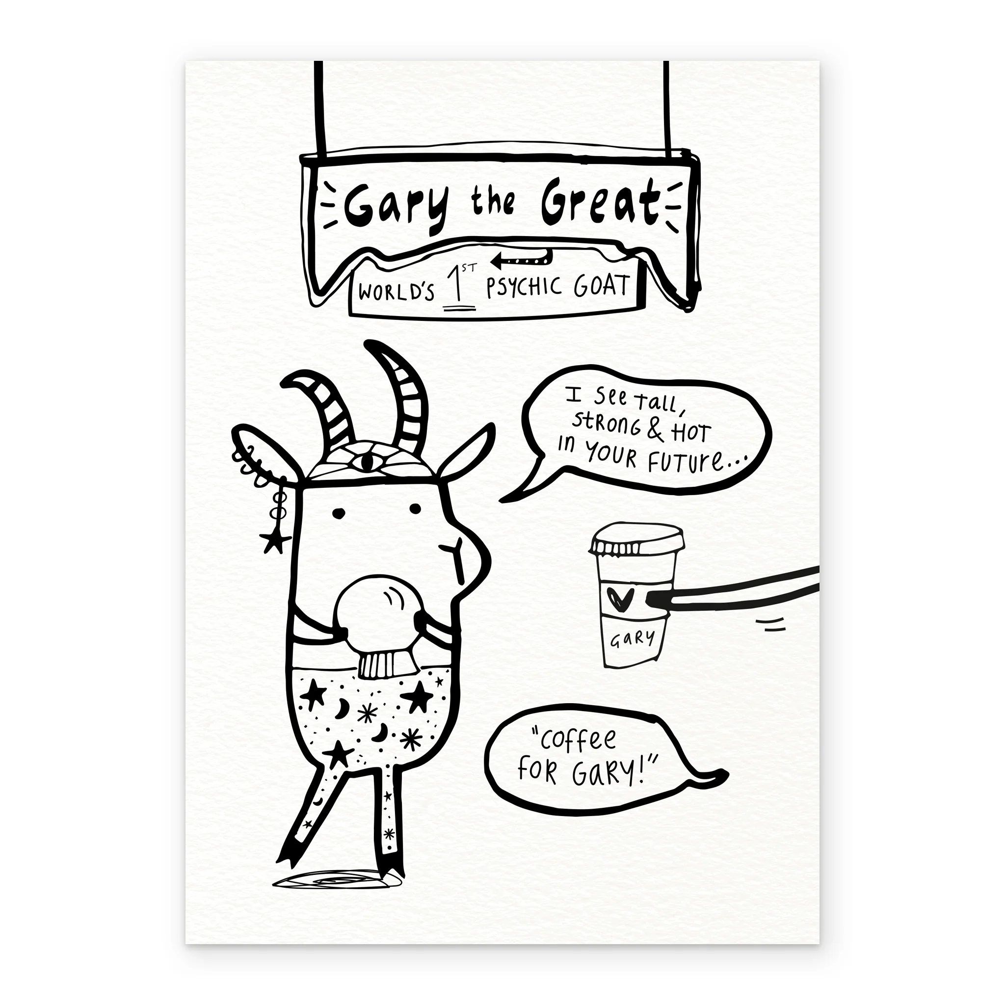Personalised Cartoon Style 'Gary The Great' Birthday Card - Image 2