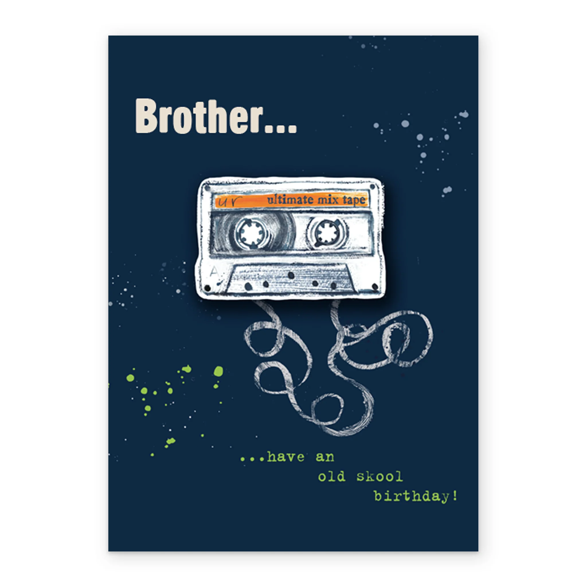 Personalised Cassette Tape Brother Card - Image 2