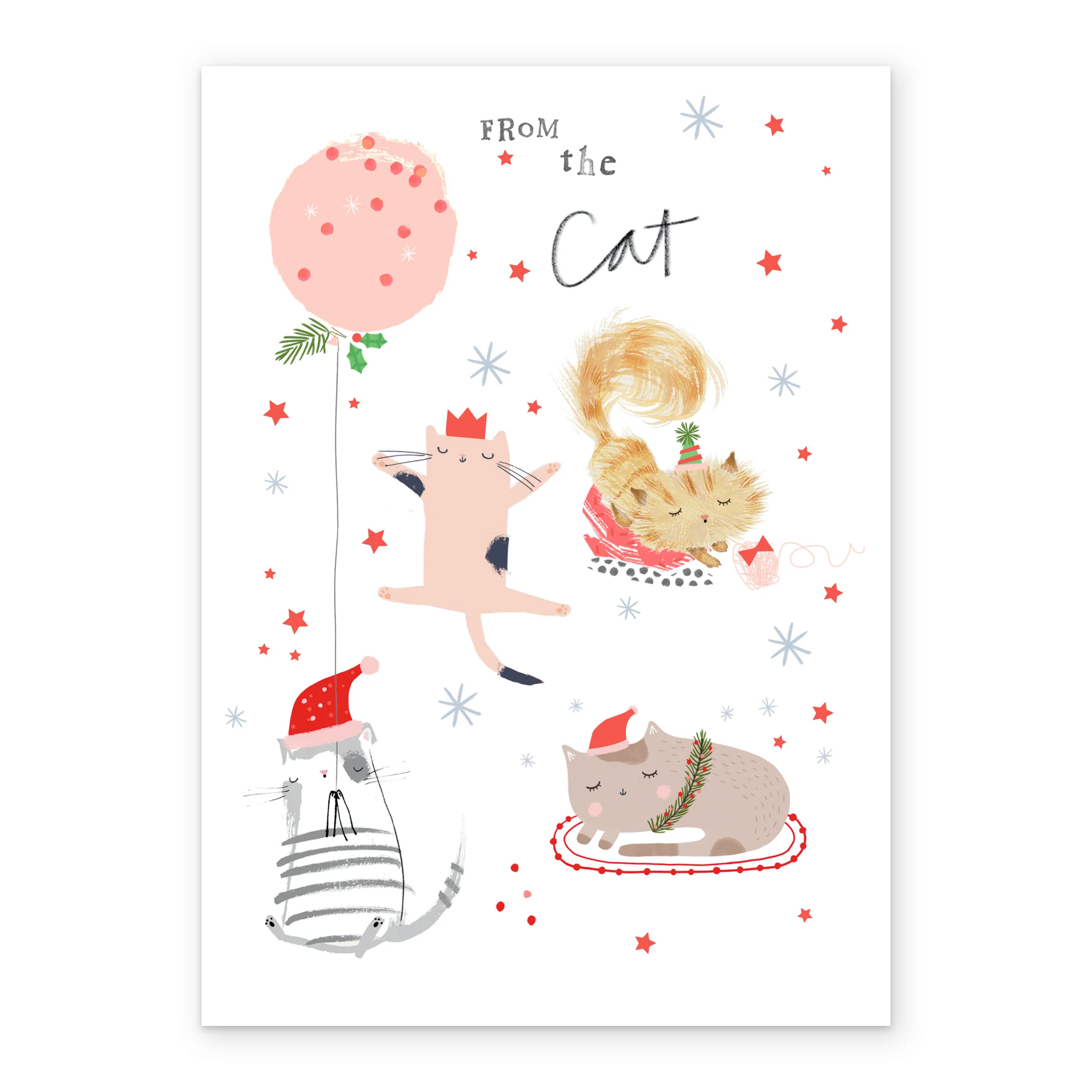 Personalised Cat Celebration Christmas Card - Image 2