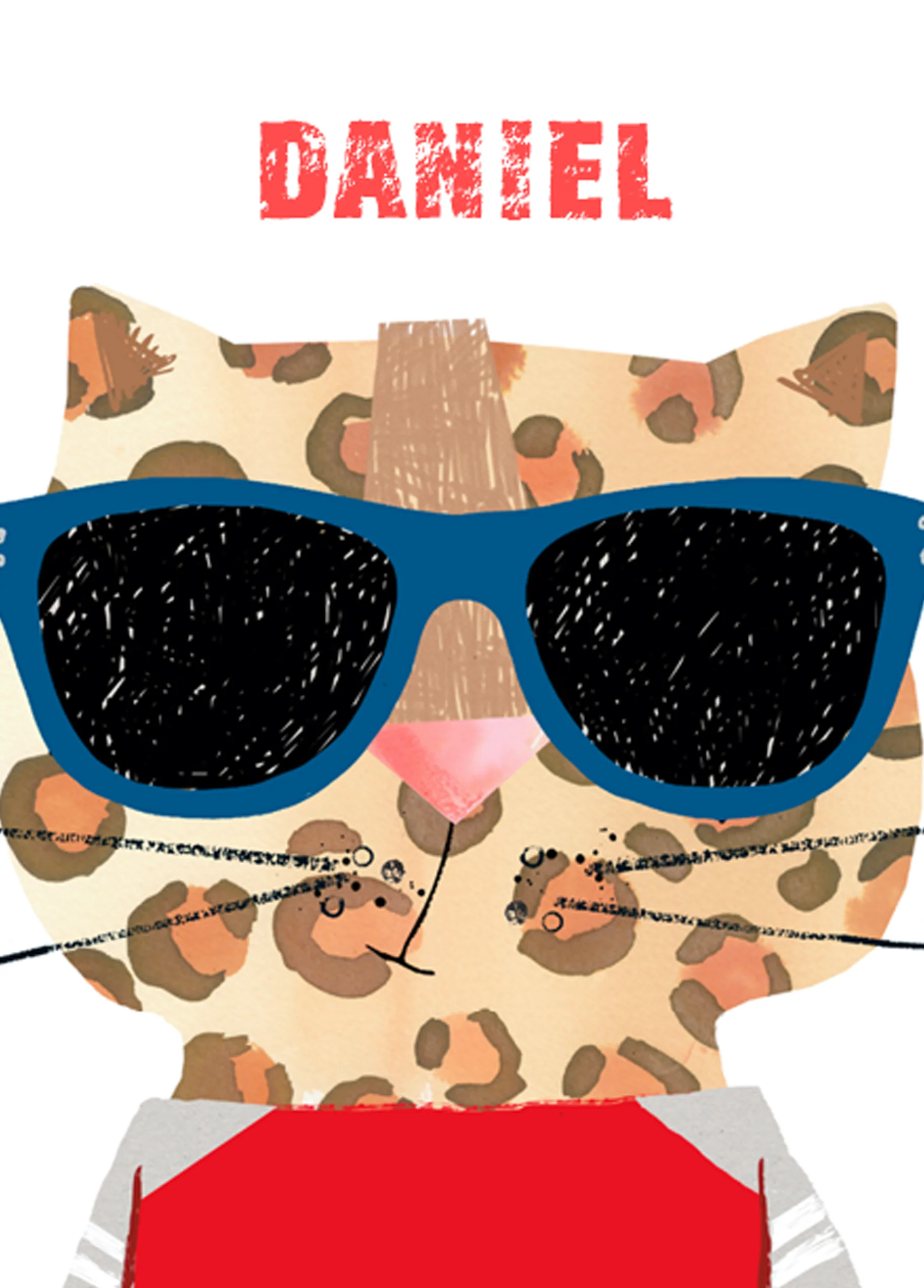 Personalised Cat Sunglasses For Son Card