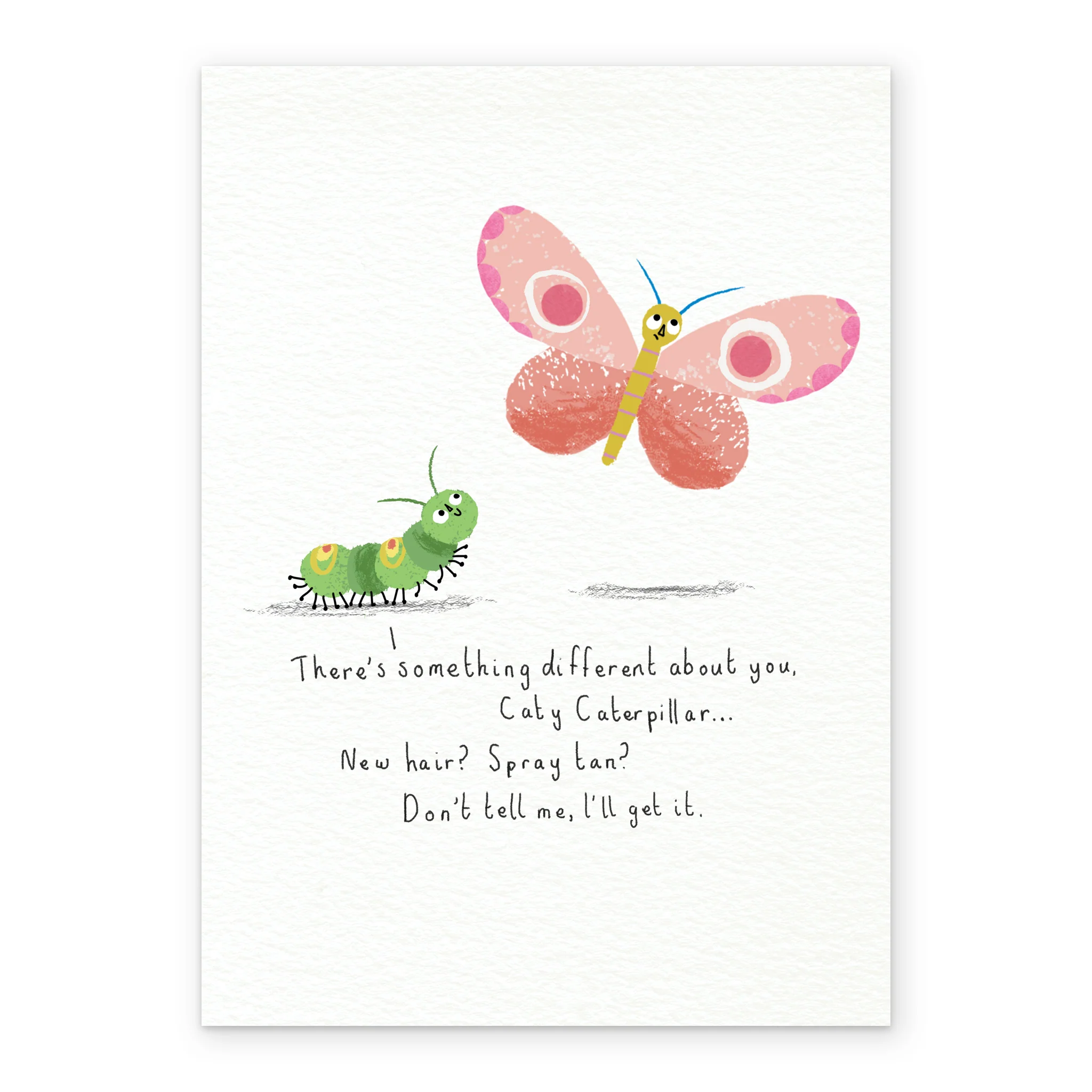 Personalised Caterpillar And Butterfly Design Card - Image 2