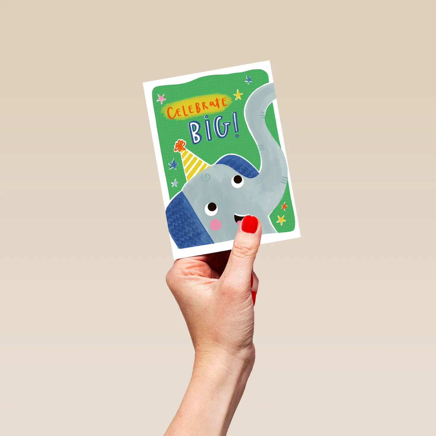 Personalised Celebrate Big Elephant Kids Birthday Card - Image 4