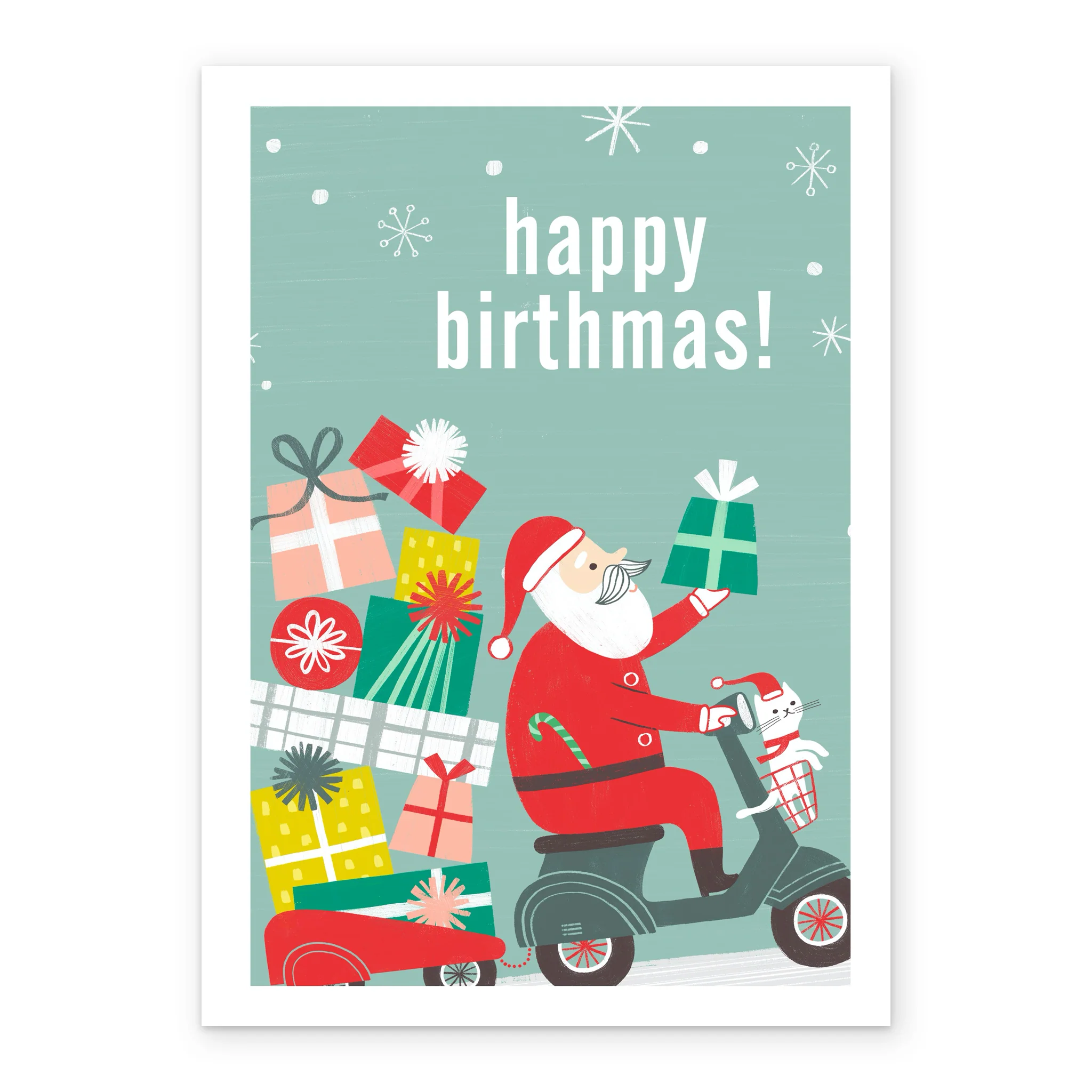 Personalised Celebrate Birthmas Santa Birthday Card - Image 2