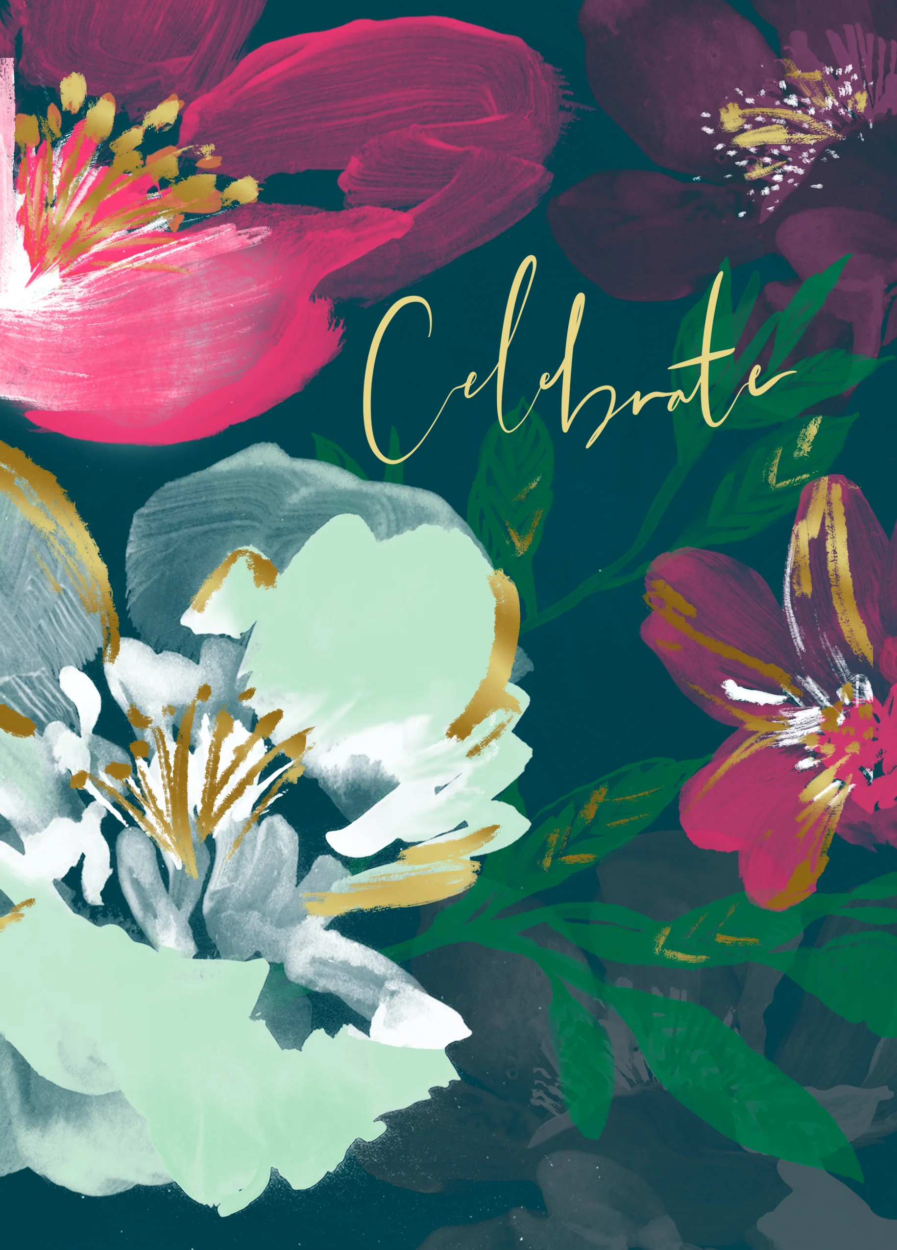 Personalised Celebrate Floral Birthday Card