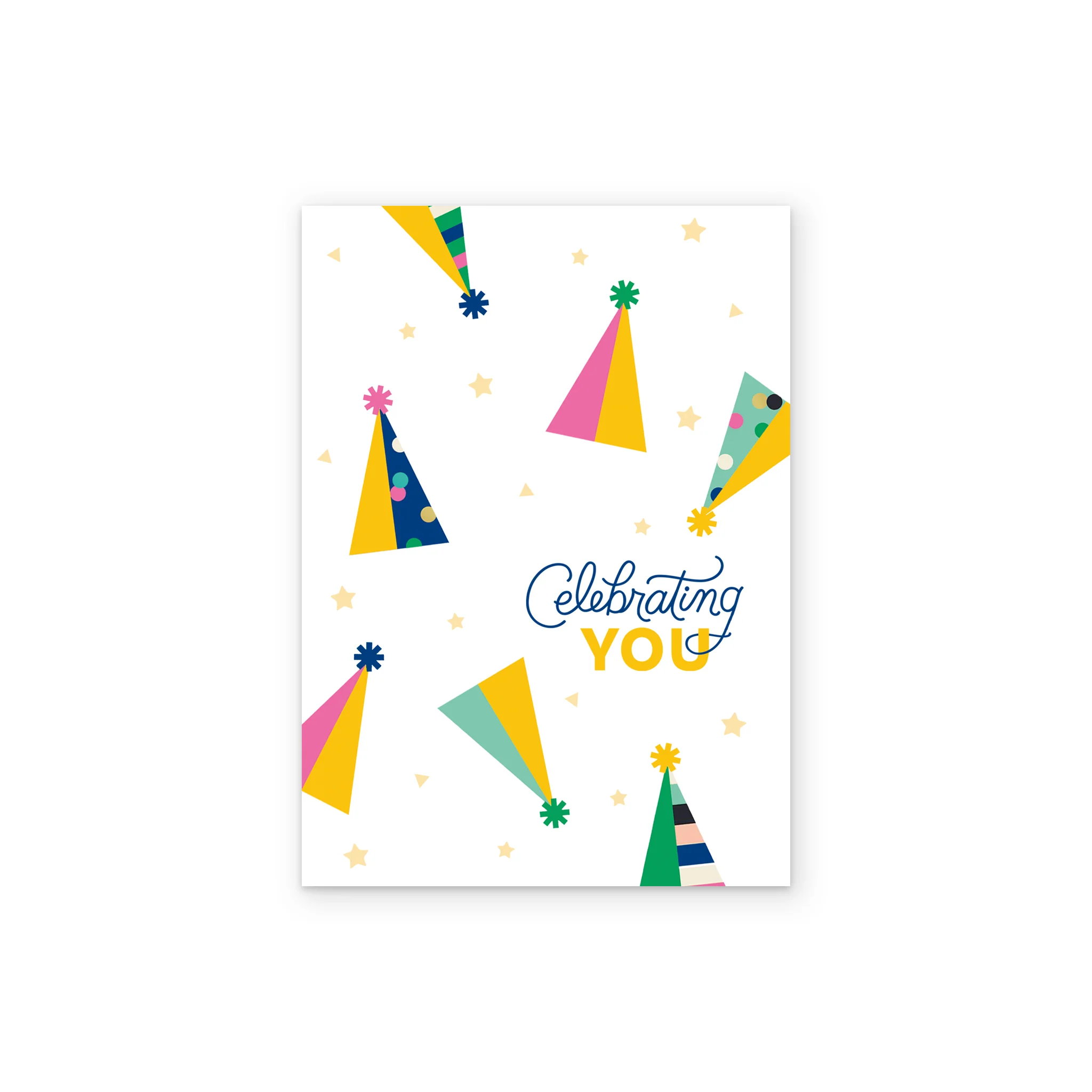 Personalised 'Celebrating You' Party Hat Design Birthday Card - Image 2