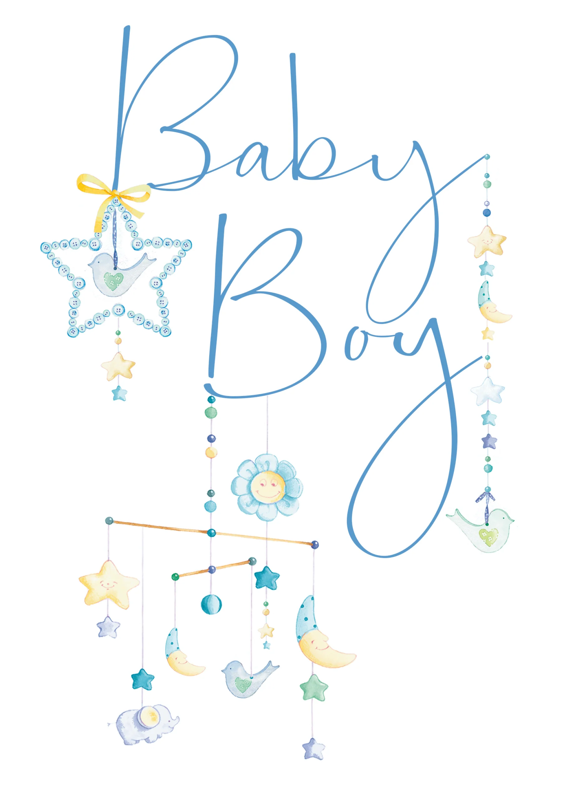 Personalised Celebrating Your New Baby Boy Card