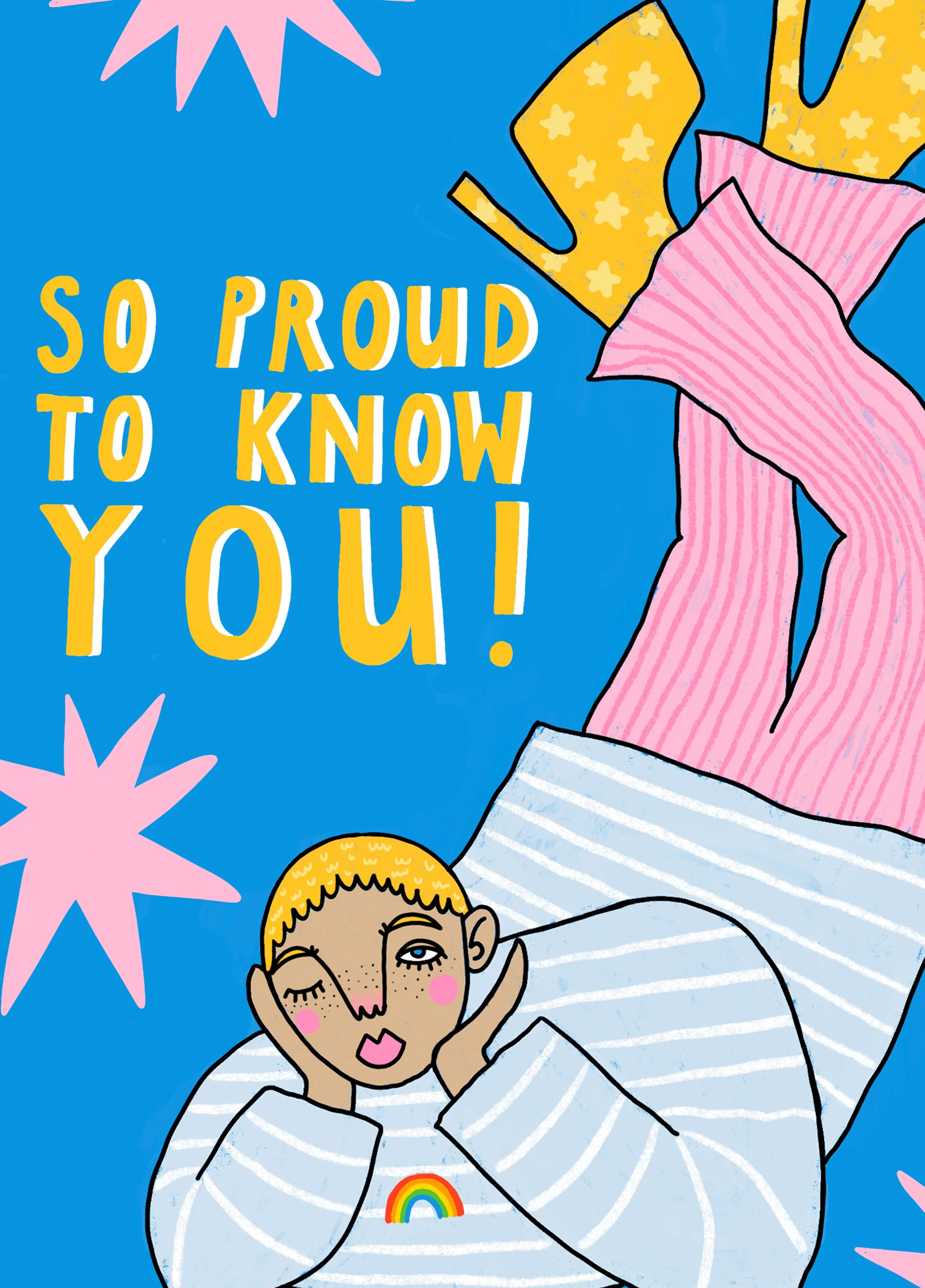 Personalised Celebration Proud Illustration Card