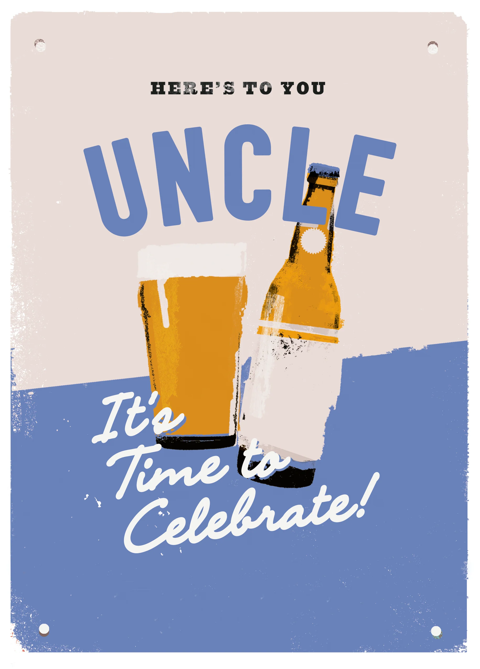 Personalised Celebratory Beer Birthday Card For Uncle