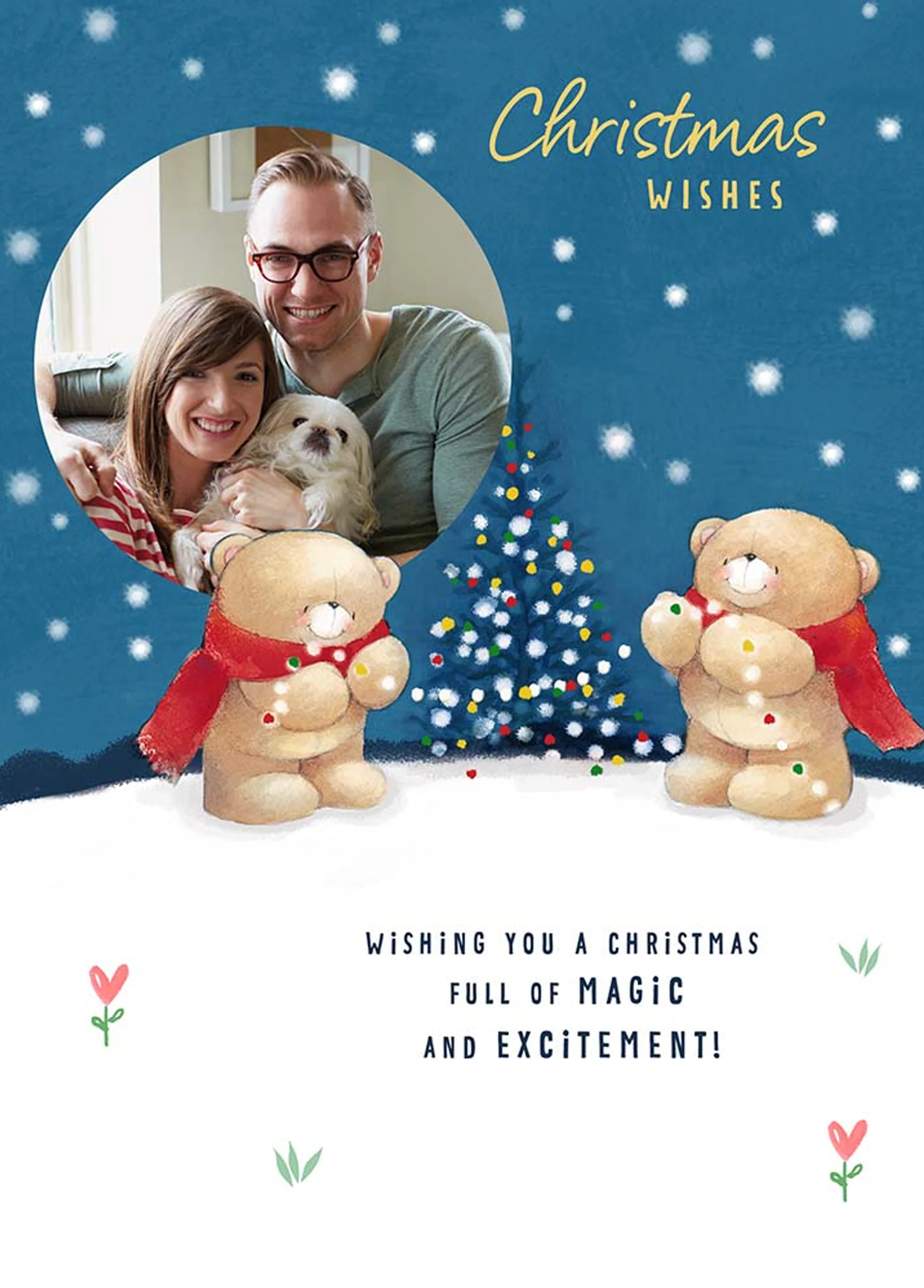 Personalised Charming Forever Friends Photo Christmas Card