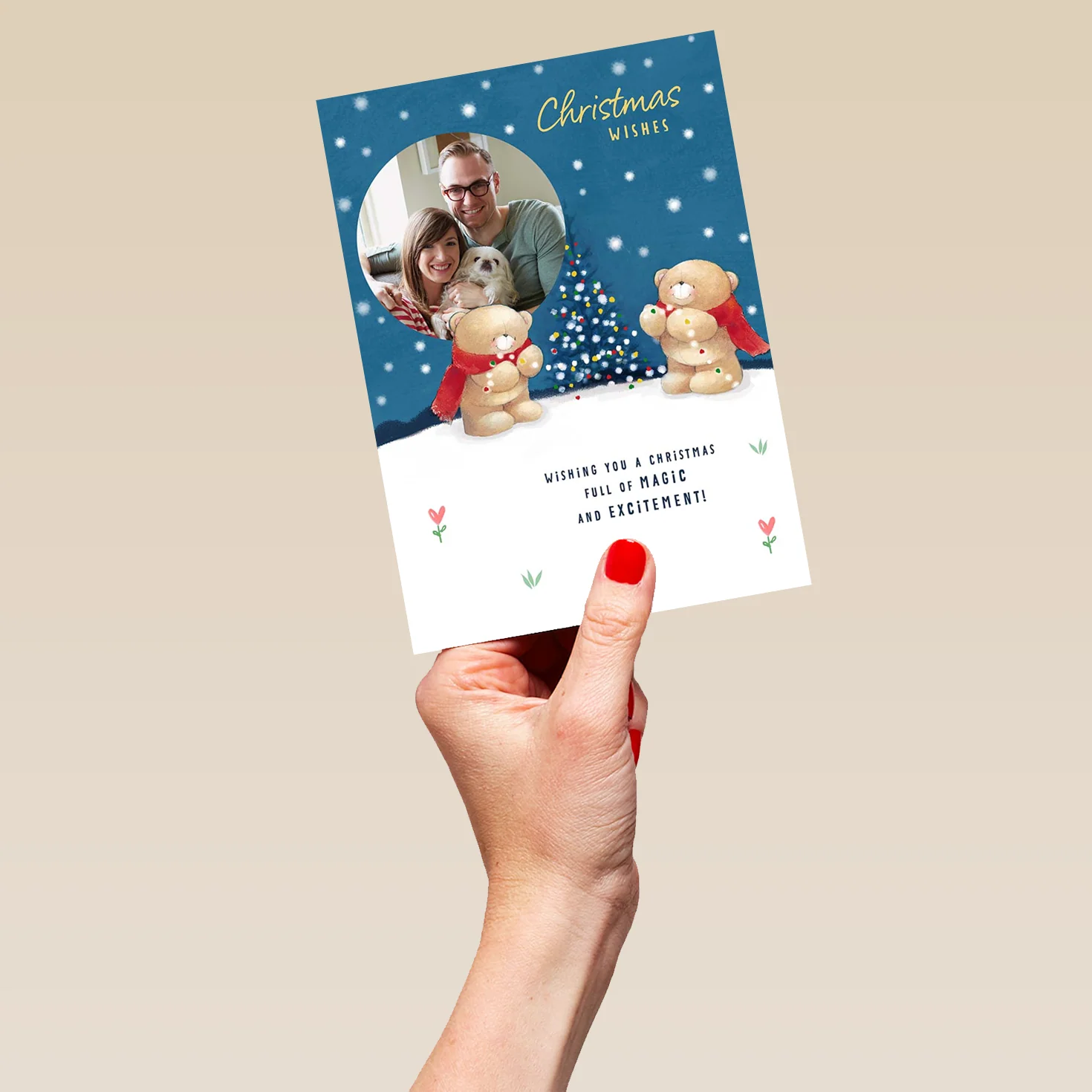 Personalised Charming Forever Friends Photo Christmas Card - Image 5